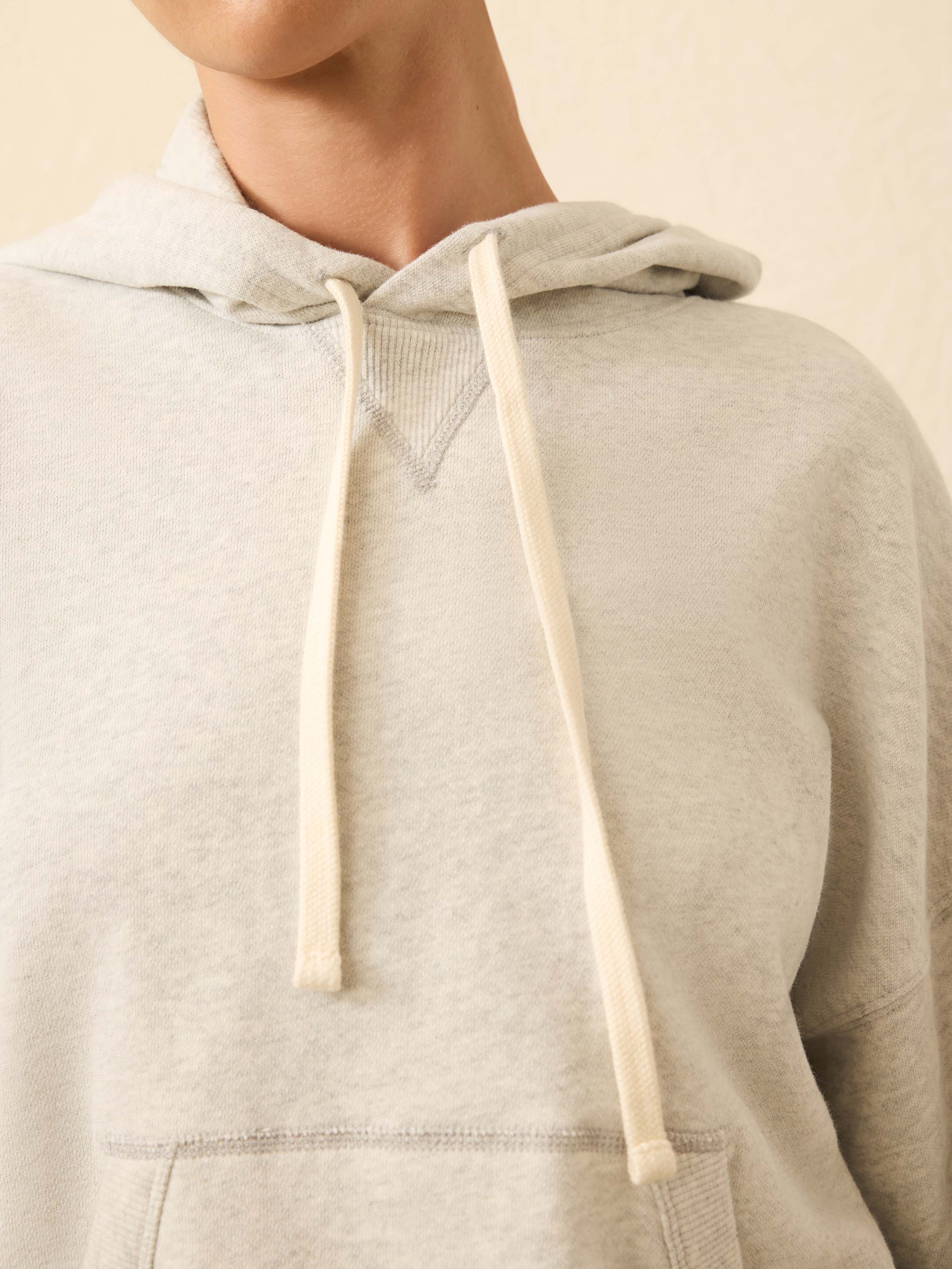High Standard Fleece Hoodie - Light Grey Heather | Faherty Brand