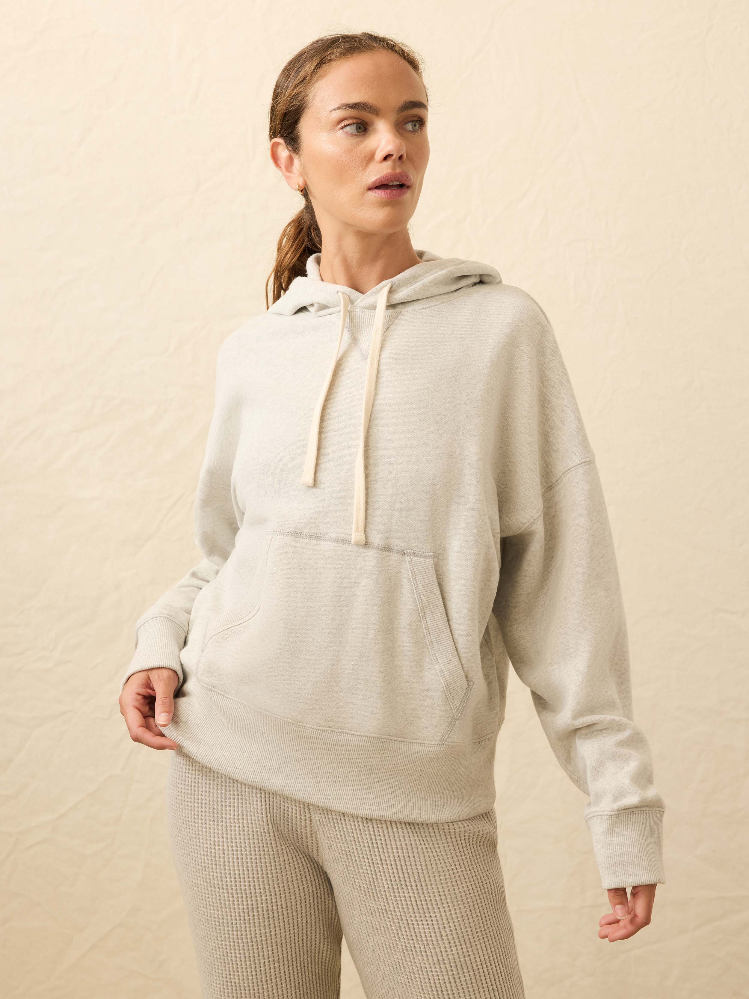 High Standard Fleece Hoodie - Light Grey Heather | Faherty Brand