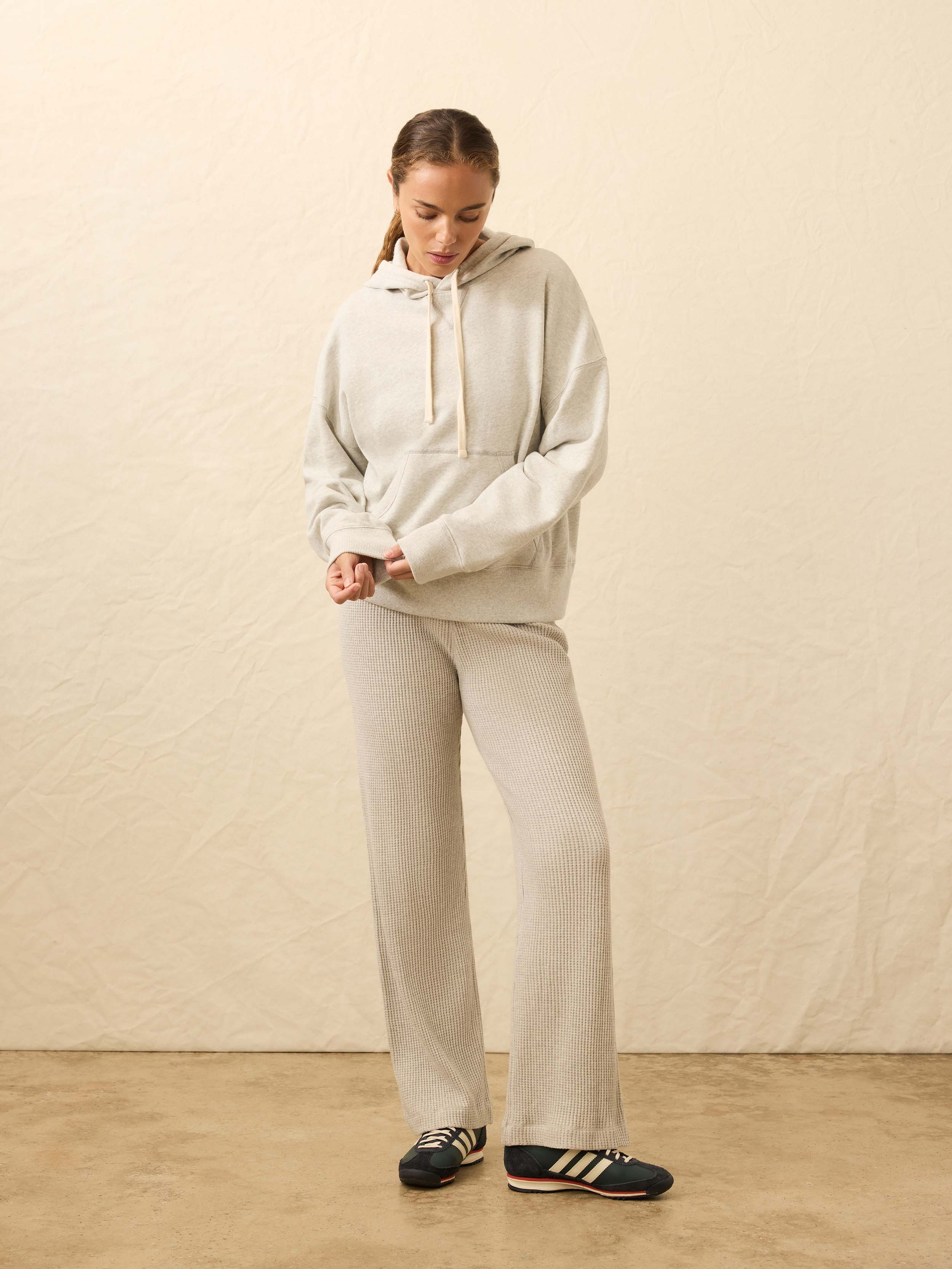 High Standard Fleece Hoodie - Light Grey Heather | Faherty Brand