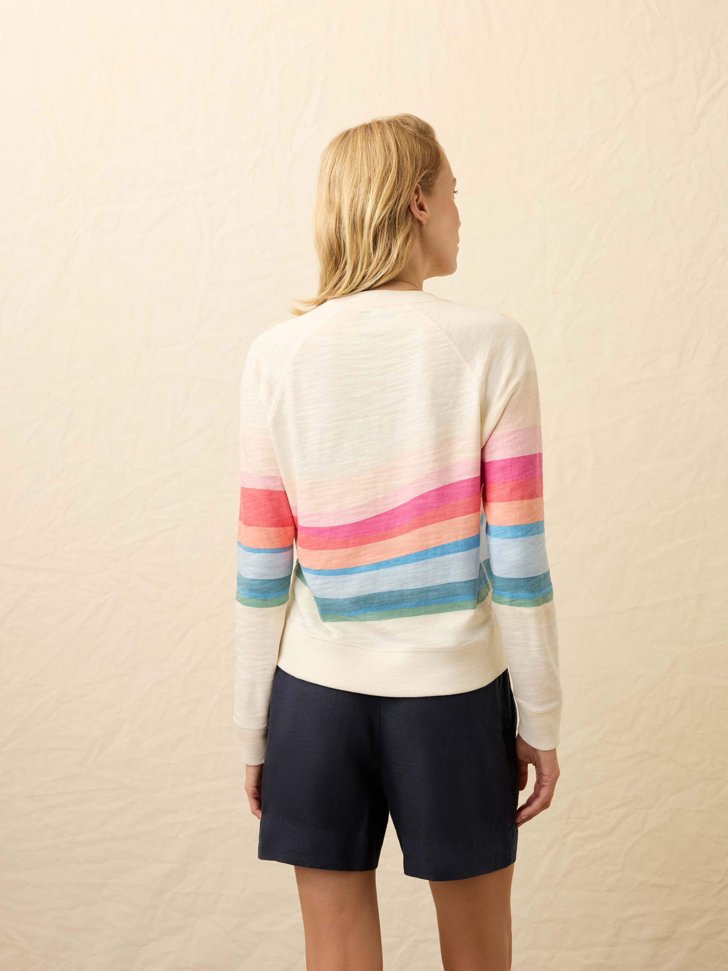 Sunwashed Organic Crewneck - Sun Spritz Soleil | Faherty Brand
