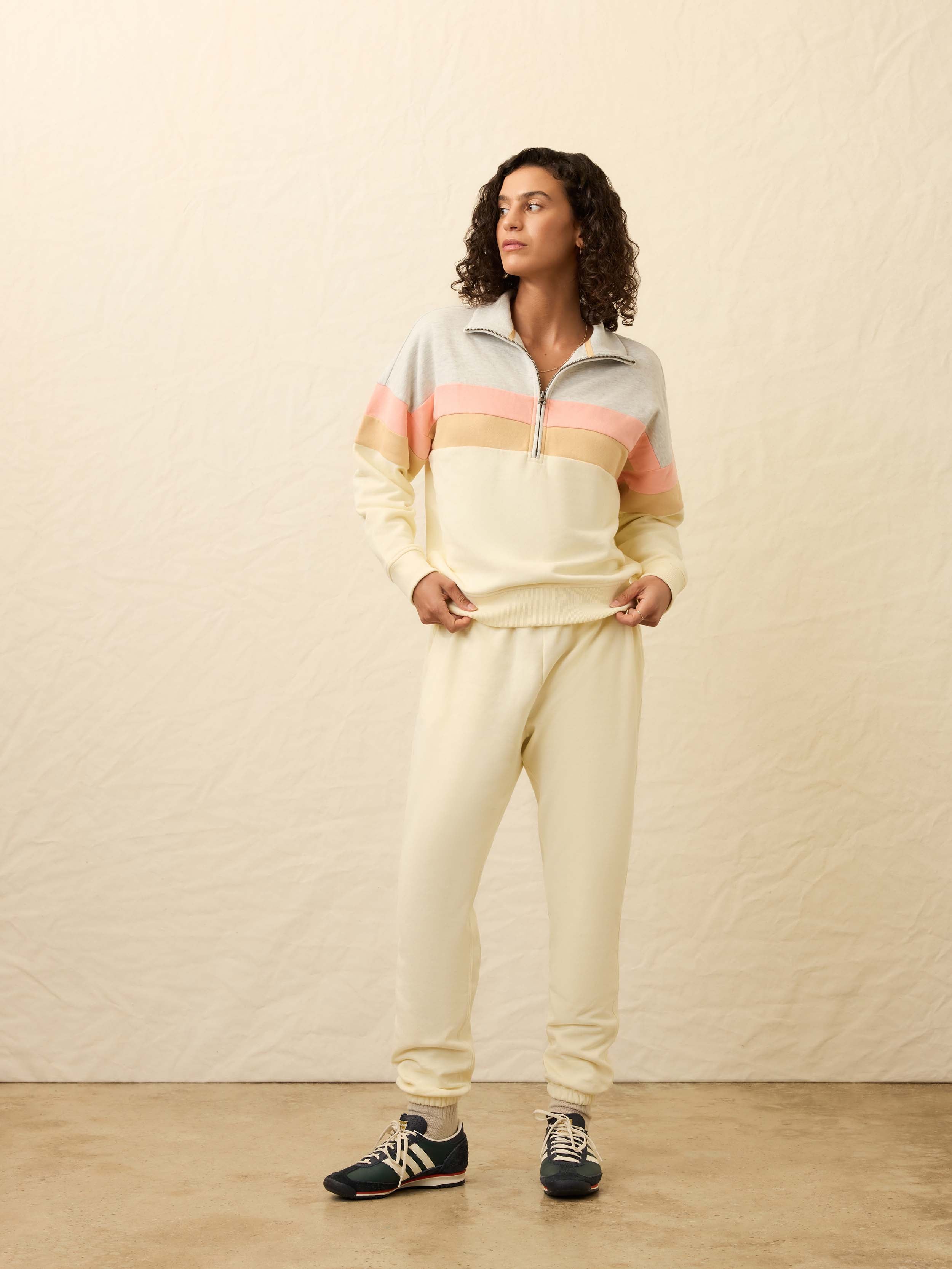 High Standard Fleece Quarter Zip - Golden Horizon | Faherty Brand