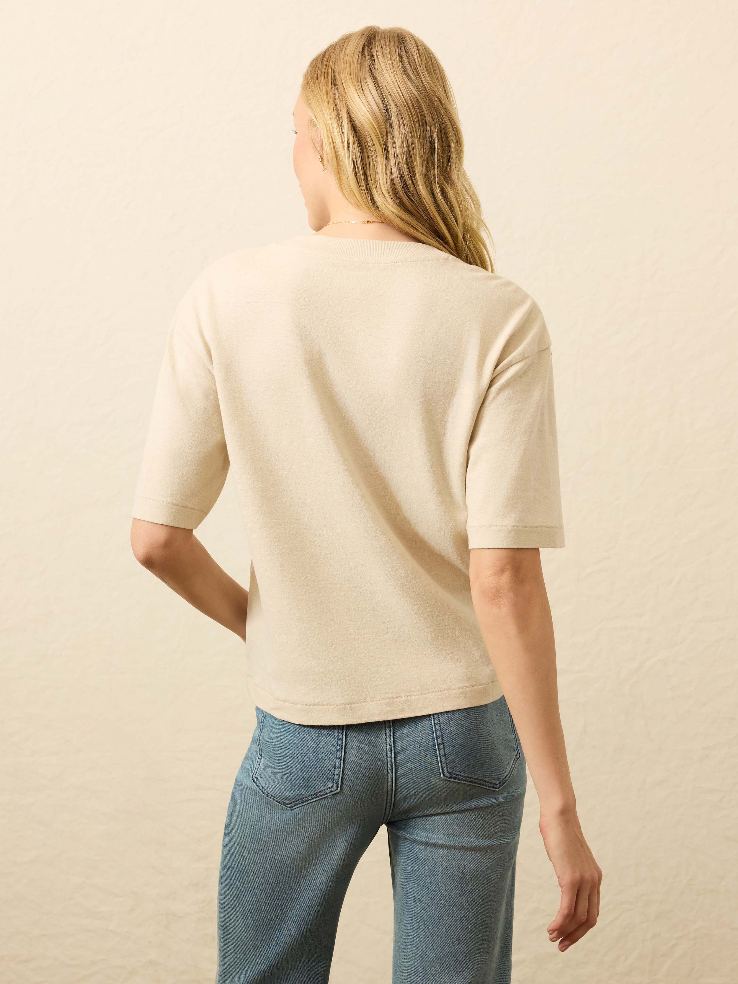 Hemp Blend Vintage Tee - Natural | Faherty Brand