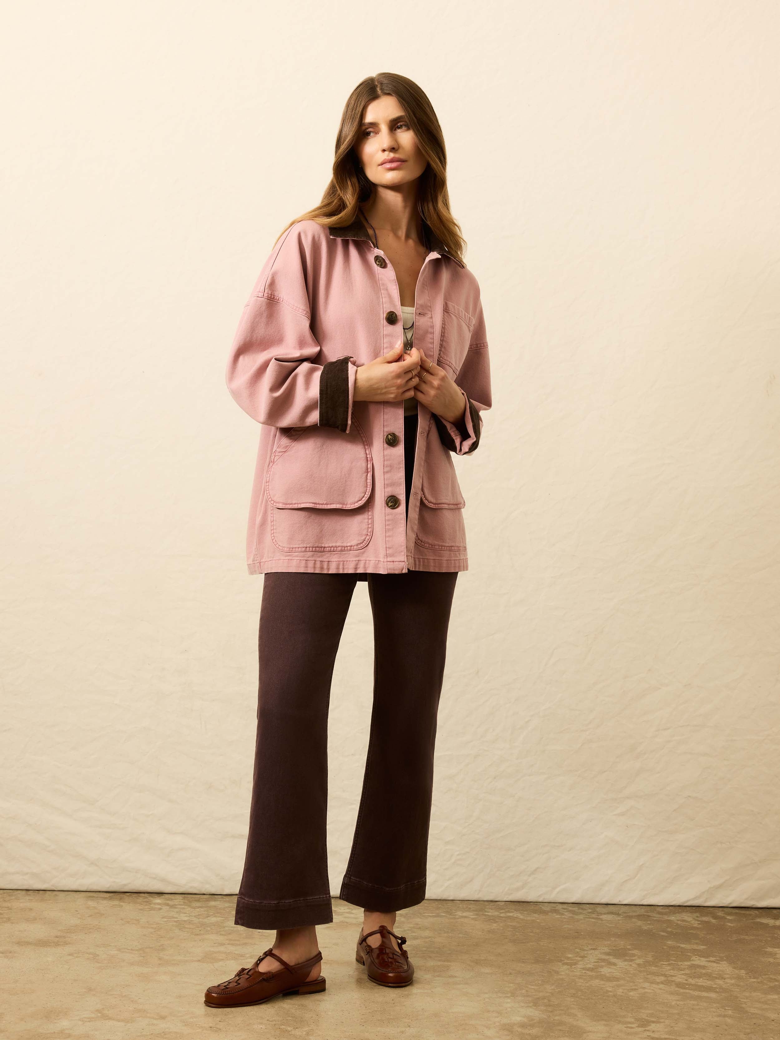 Sunwashed Canvas Barn Jacket - Nostalgia Rose | Faherty Brand