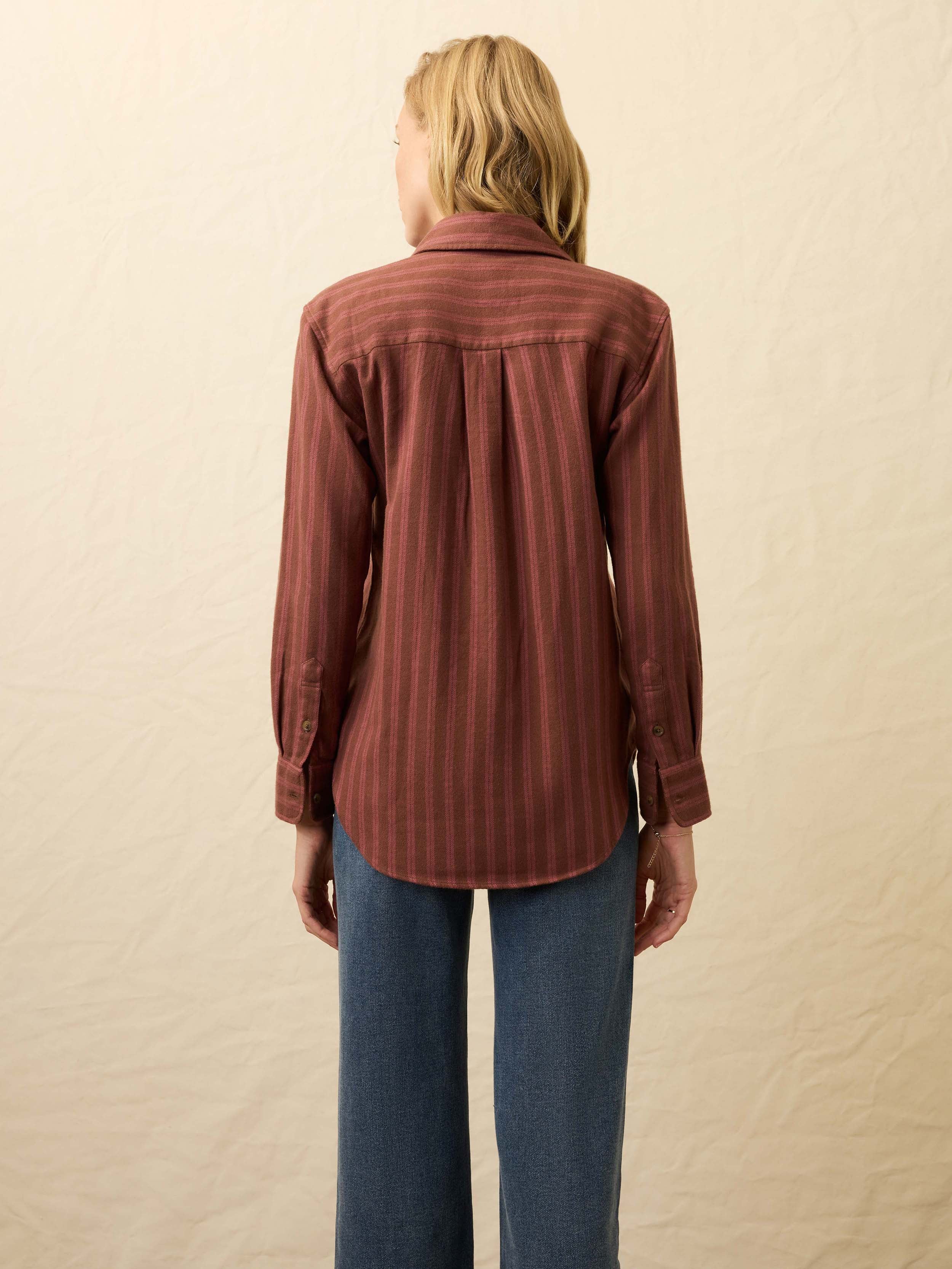 The Heirloom Portuguese Flannel Relaxed Shirt - Cliff Walk Stripe | Faherty Brand