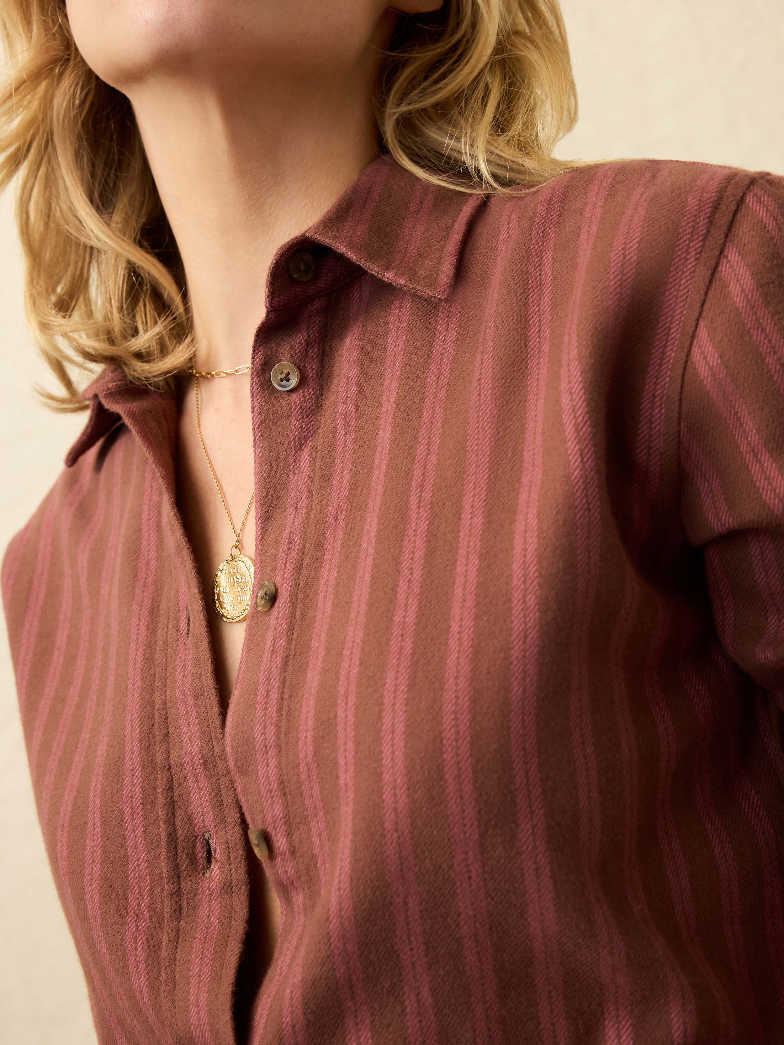The Heirloom Portuguese Flannel Relaxed Shirt - Cliff Walk Stripe | Faherty Brand