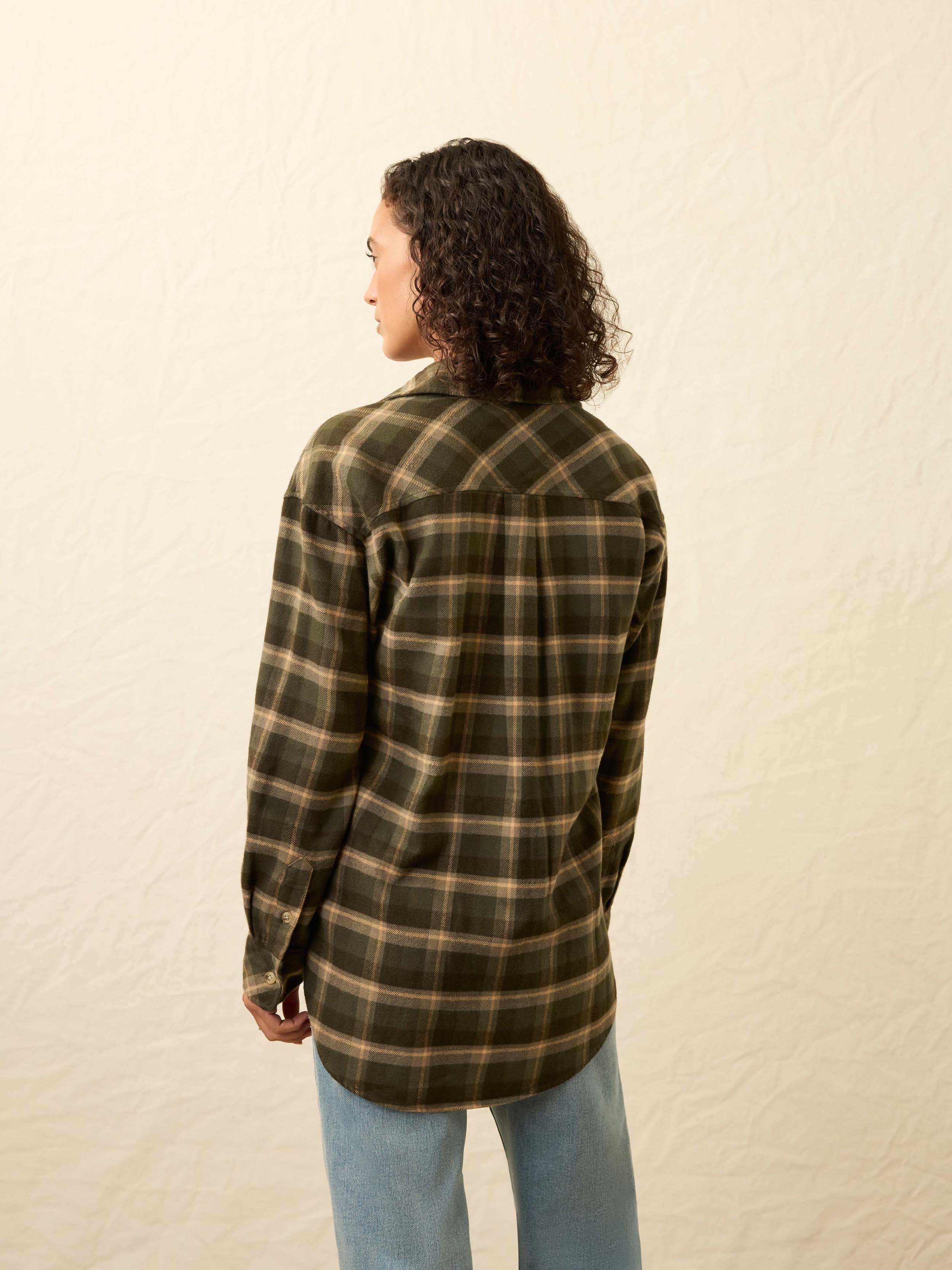 The Heirloom Portuguese Flannel Overshirt - Garret Verde Plaid | Faherty Brand