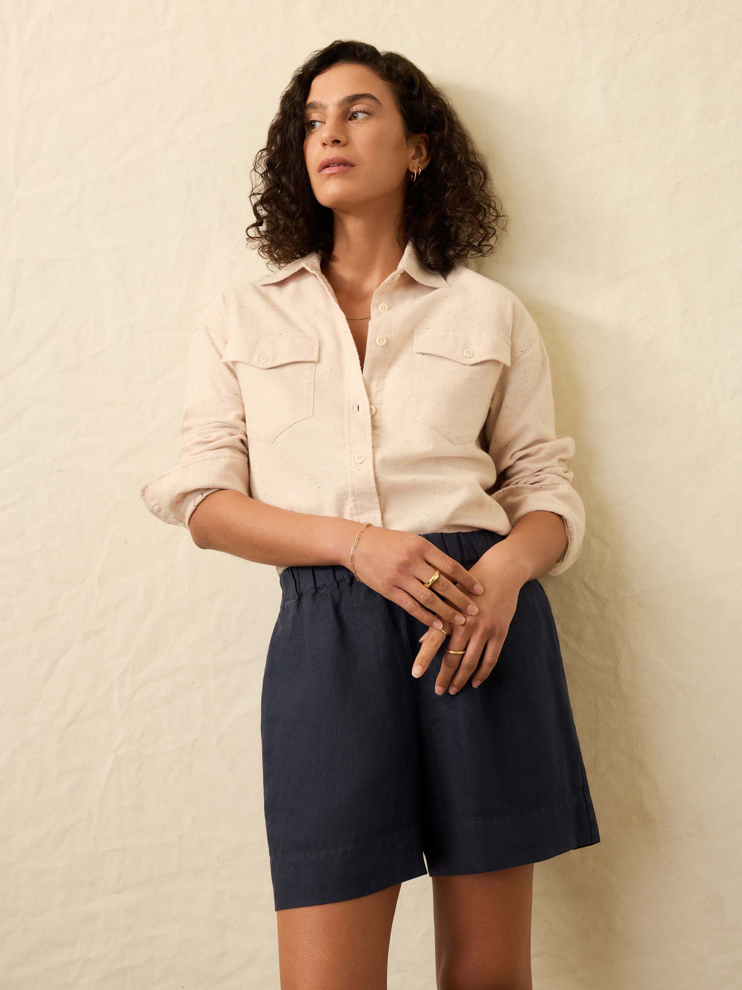The Heirloom Portuguese Flannel Overshirt - Dune Nep | Faherty Brand
