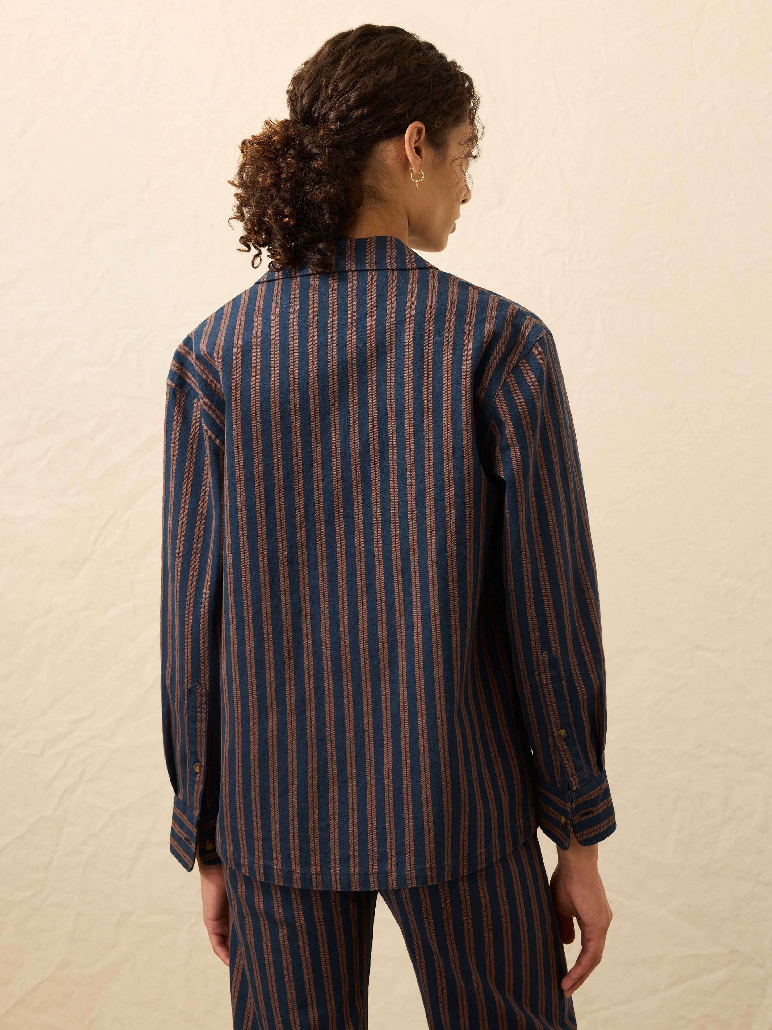 Twill Tide Camp Shirt - Midnight Shore Stripe | Faherty Brand