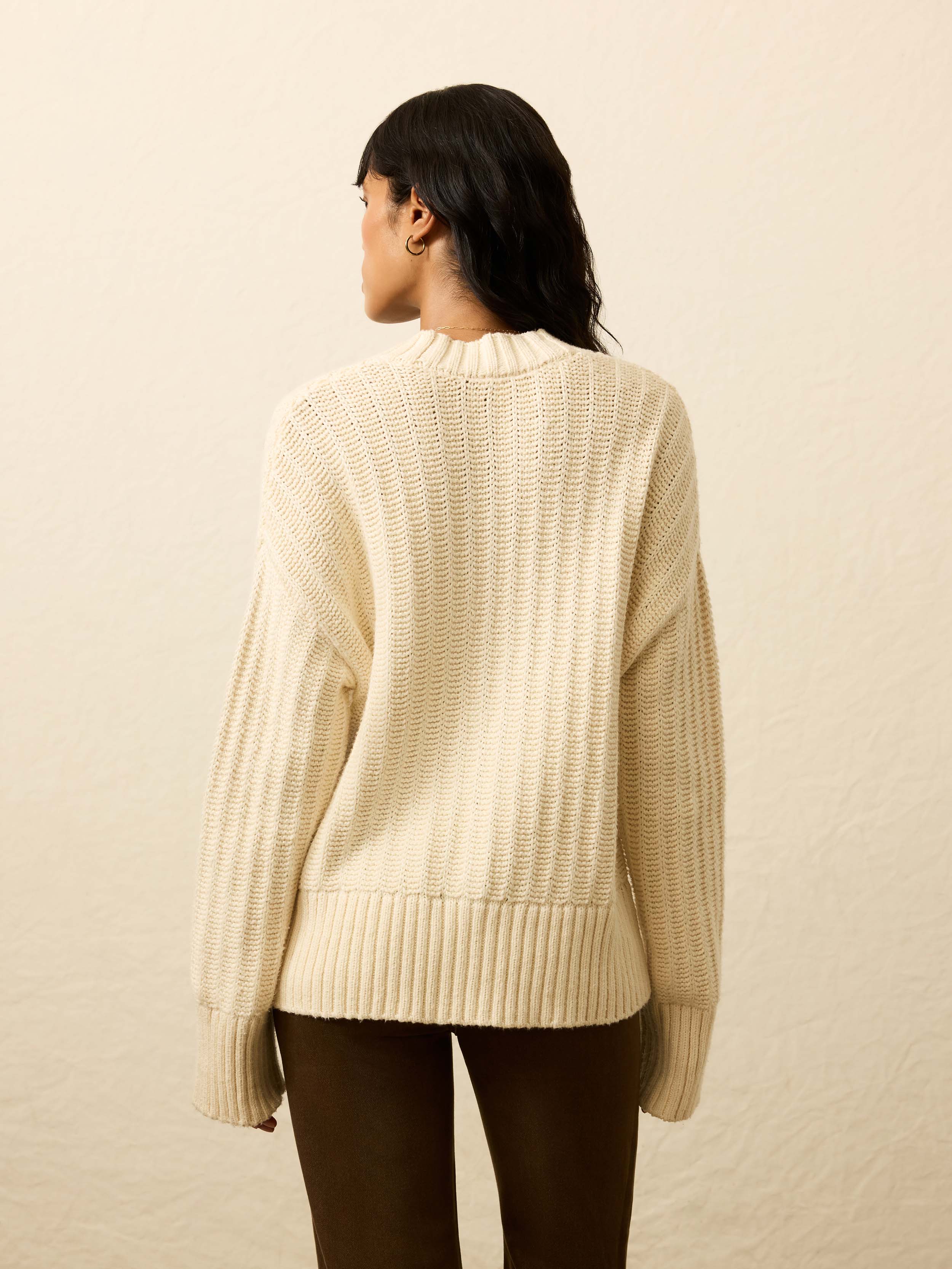 Heirloom Cotton Relaxed Cardigan - Cream | Faherty Brand