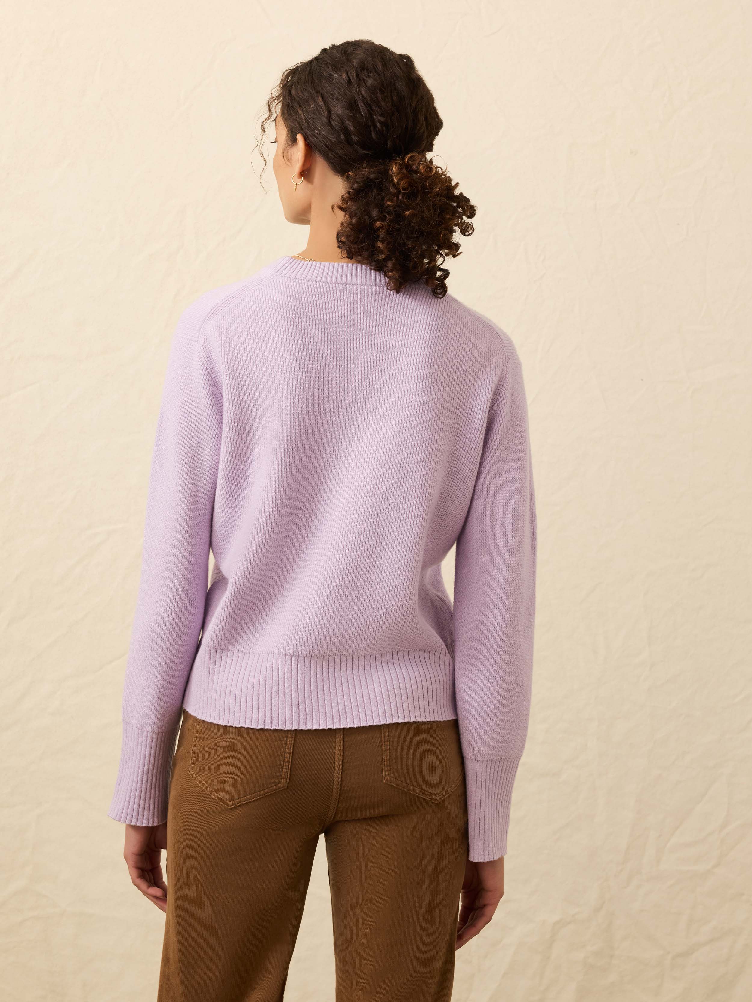 Jackson Crewneck Sweater - Ice Lilac Heather | Faherty Brand