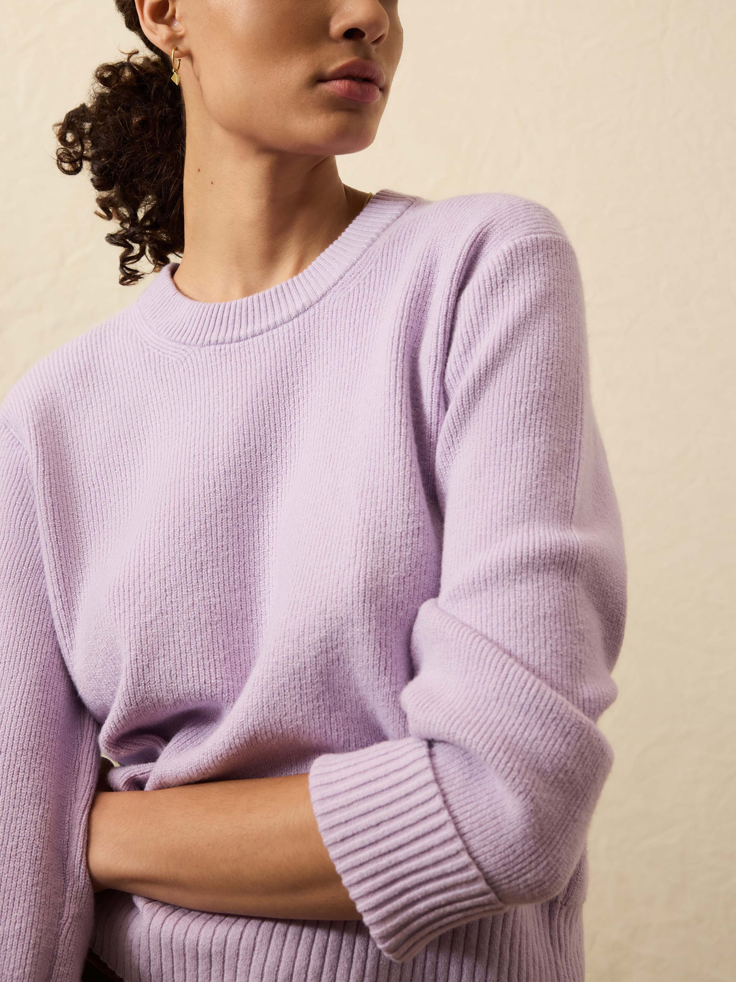 Jackson Crewneck Sweater - Ice Lilac Heather | Faherty Brand