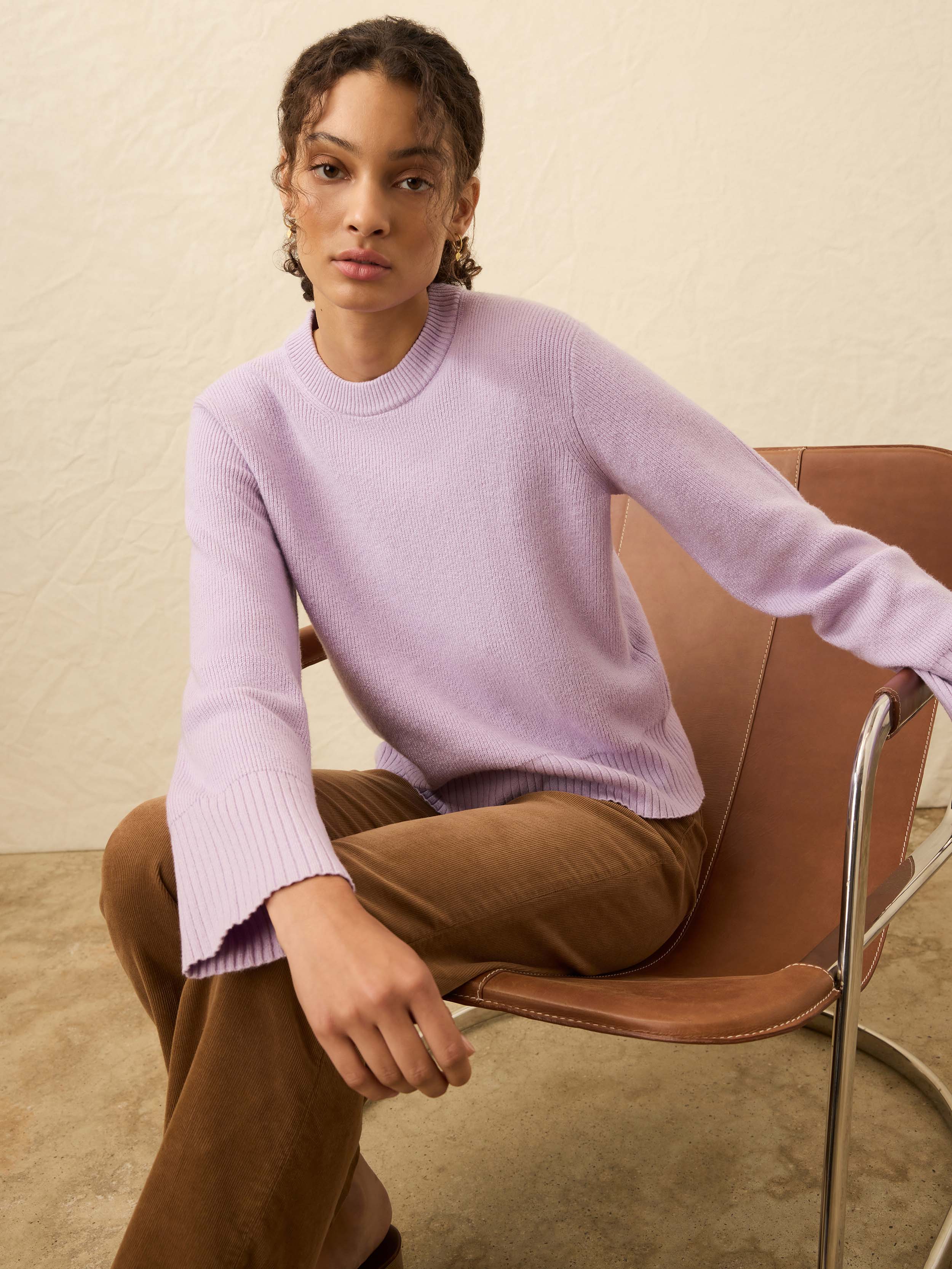Jackson Crewneck Sweater - Ice Lilac Heather | Faherty Brand
