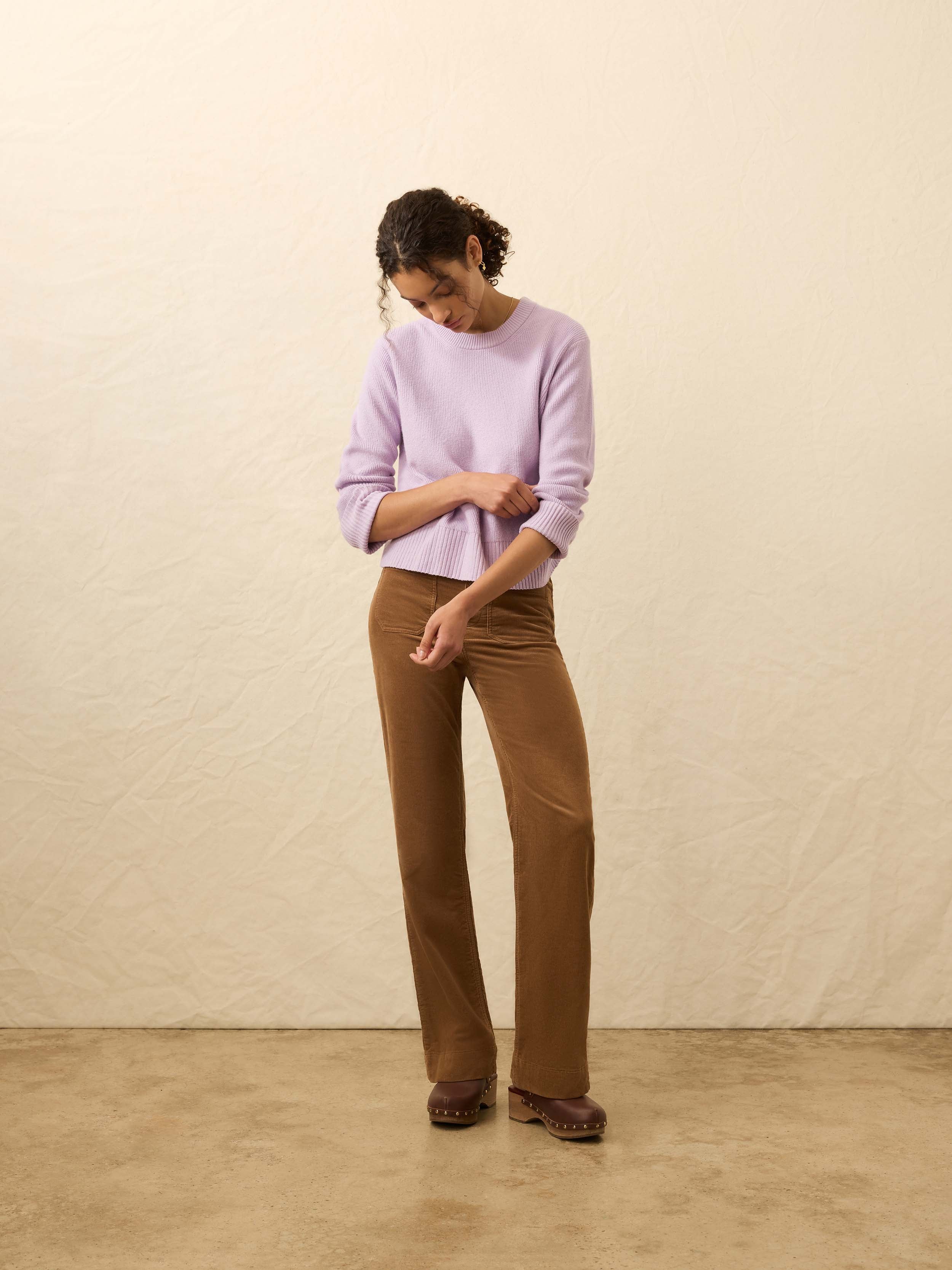 Jackson Crewneck Sweater - Ice Lilac Heather | Faherty Brand