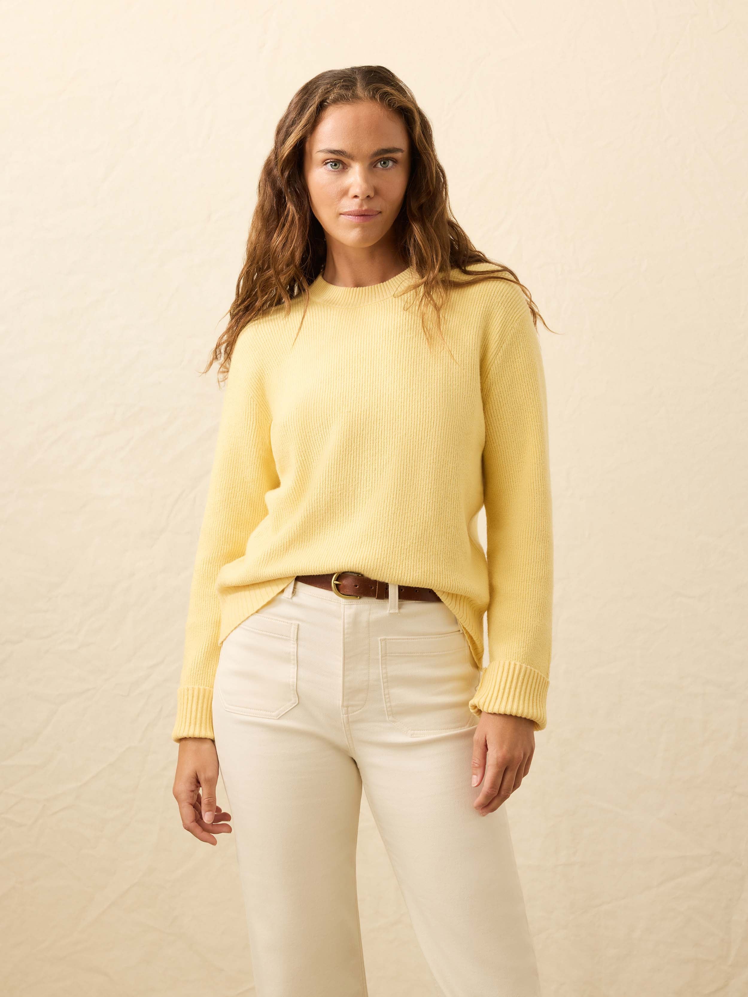 Jackson Crewneck Sweater - Sunray | Faherty Brand