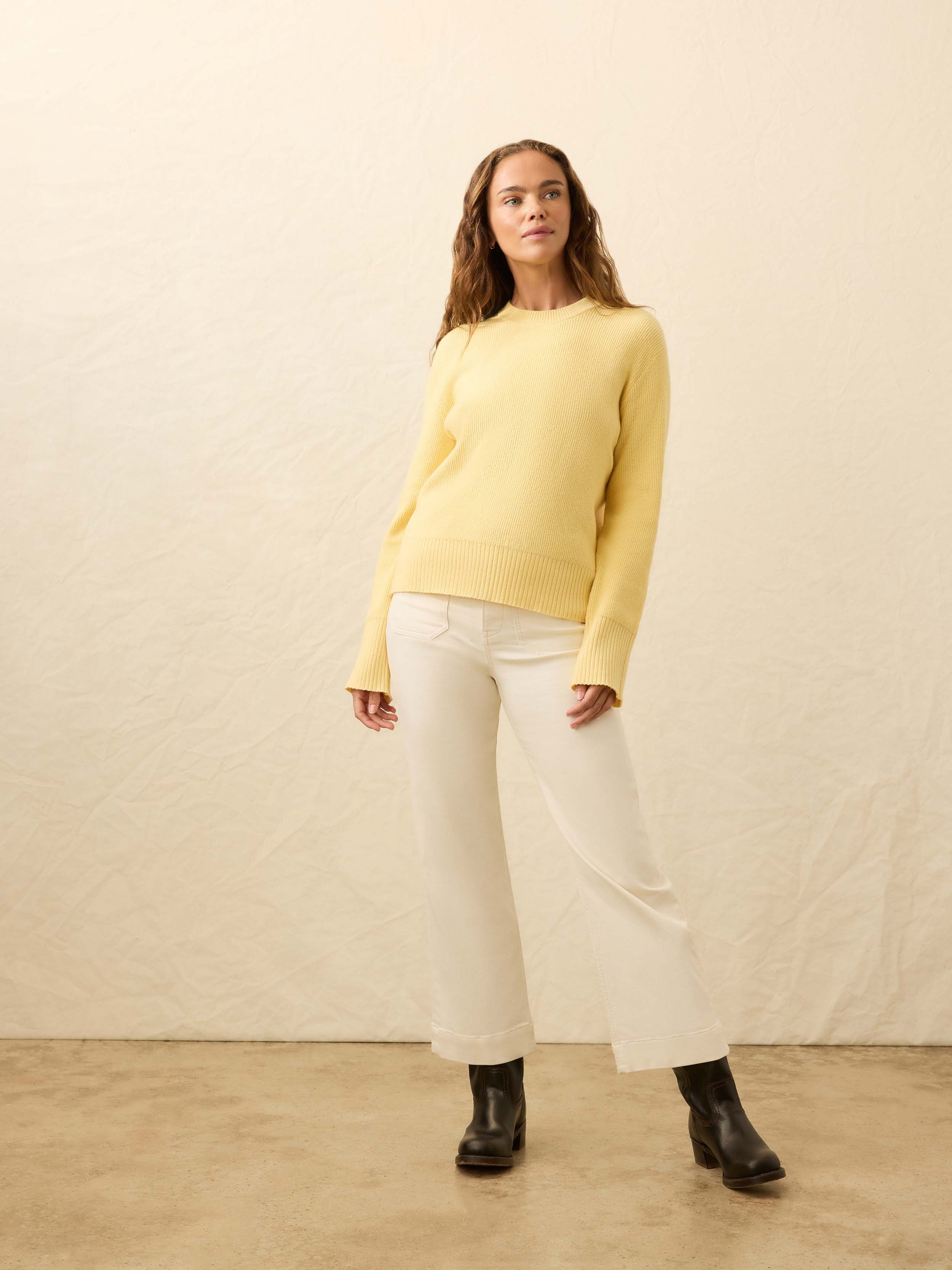Jackson Crewneck Sweater - Sunray | Faherty Brand