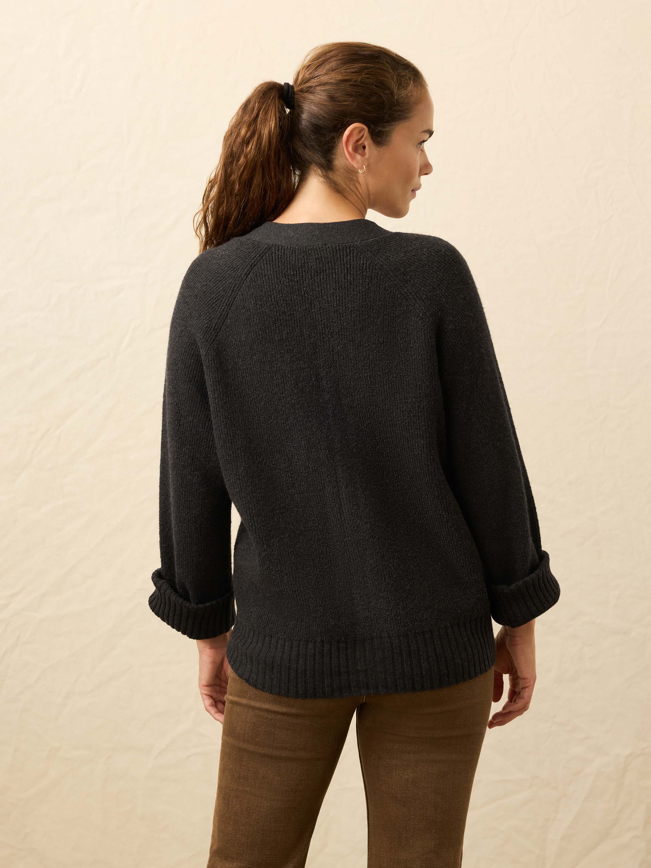 Jackson Cardigan - Charcoal Heather | Faherty Brand