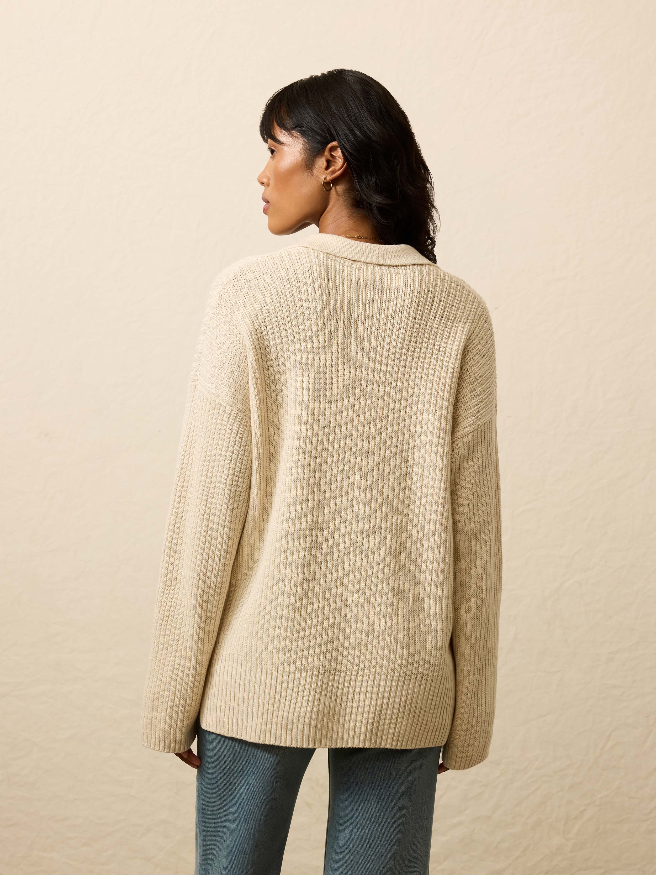 Miramar Linen Relaxed Polo - Summer Sand | Faherty Brand