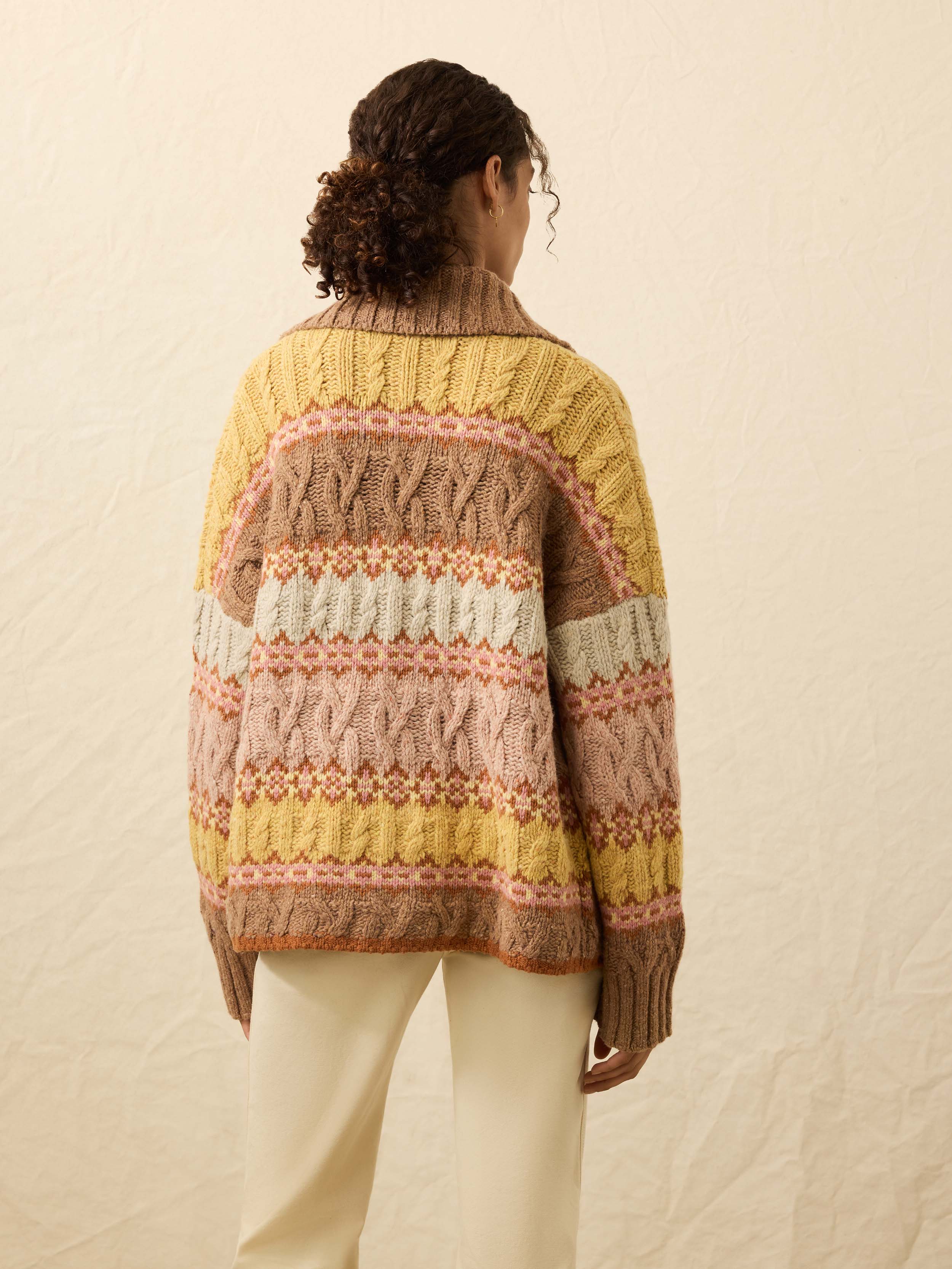Highland Fairisle Cardigan - Lakeside Fairisle Haze | Faherty Brand