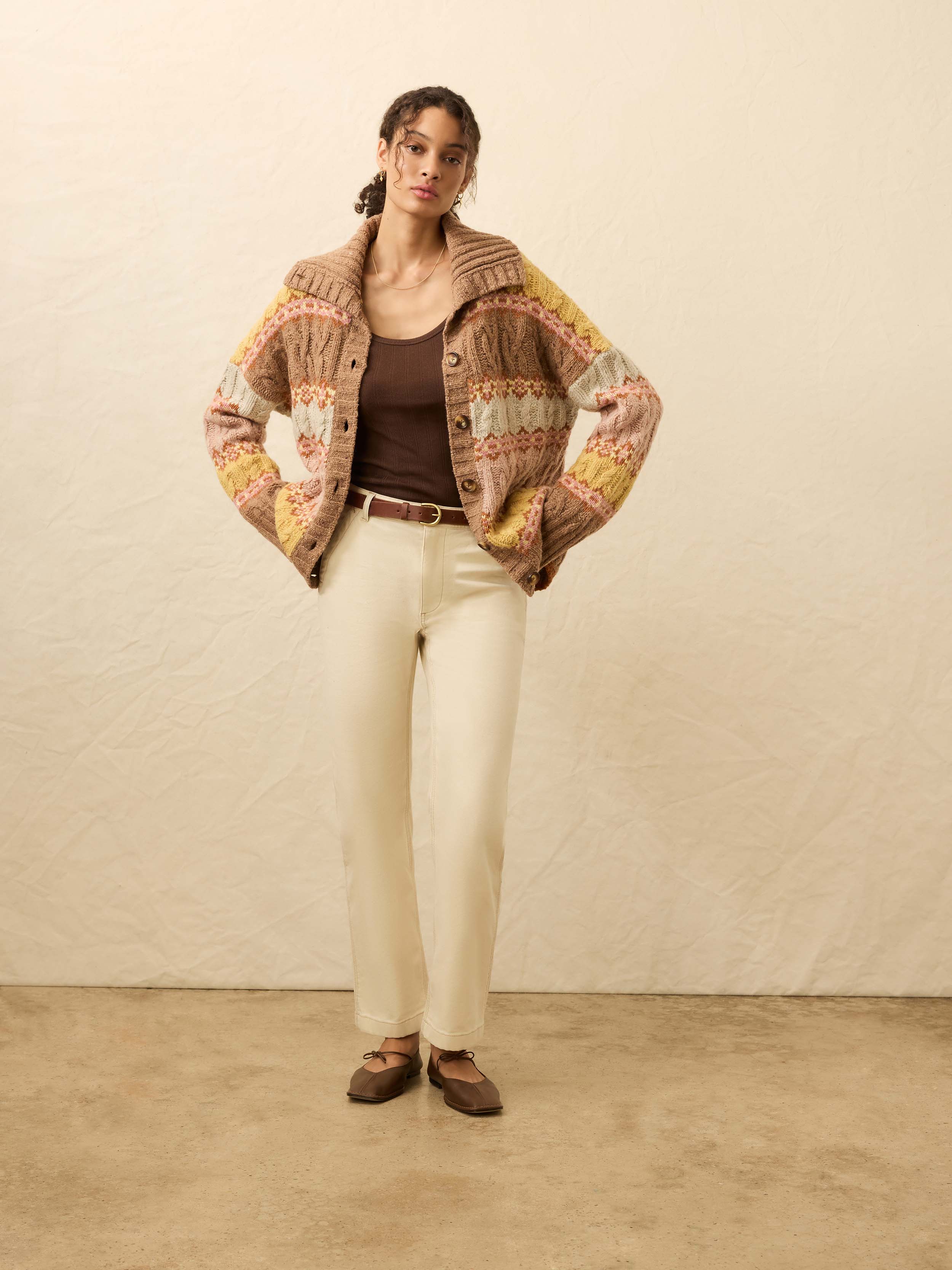 Highland Fairisle Cardigan - Lakeside Fairisle Haze | Faherty Brand