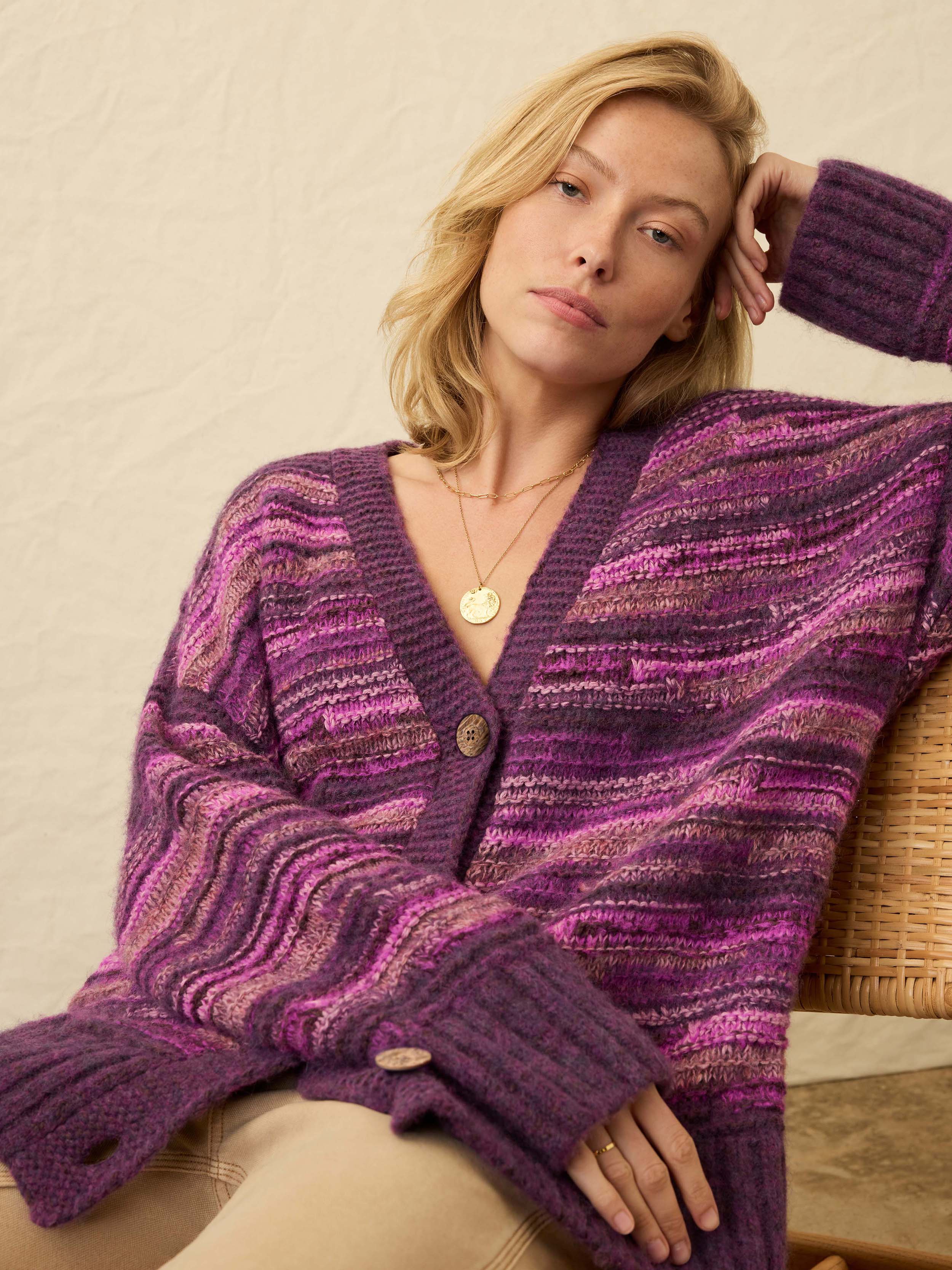 Cliffwalk Cardigan - Rose Dye Vines | Faherty Brand