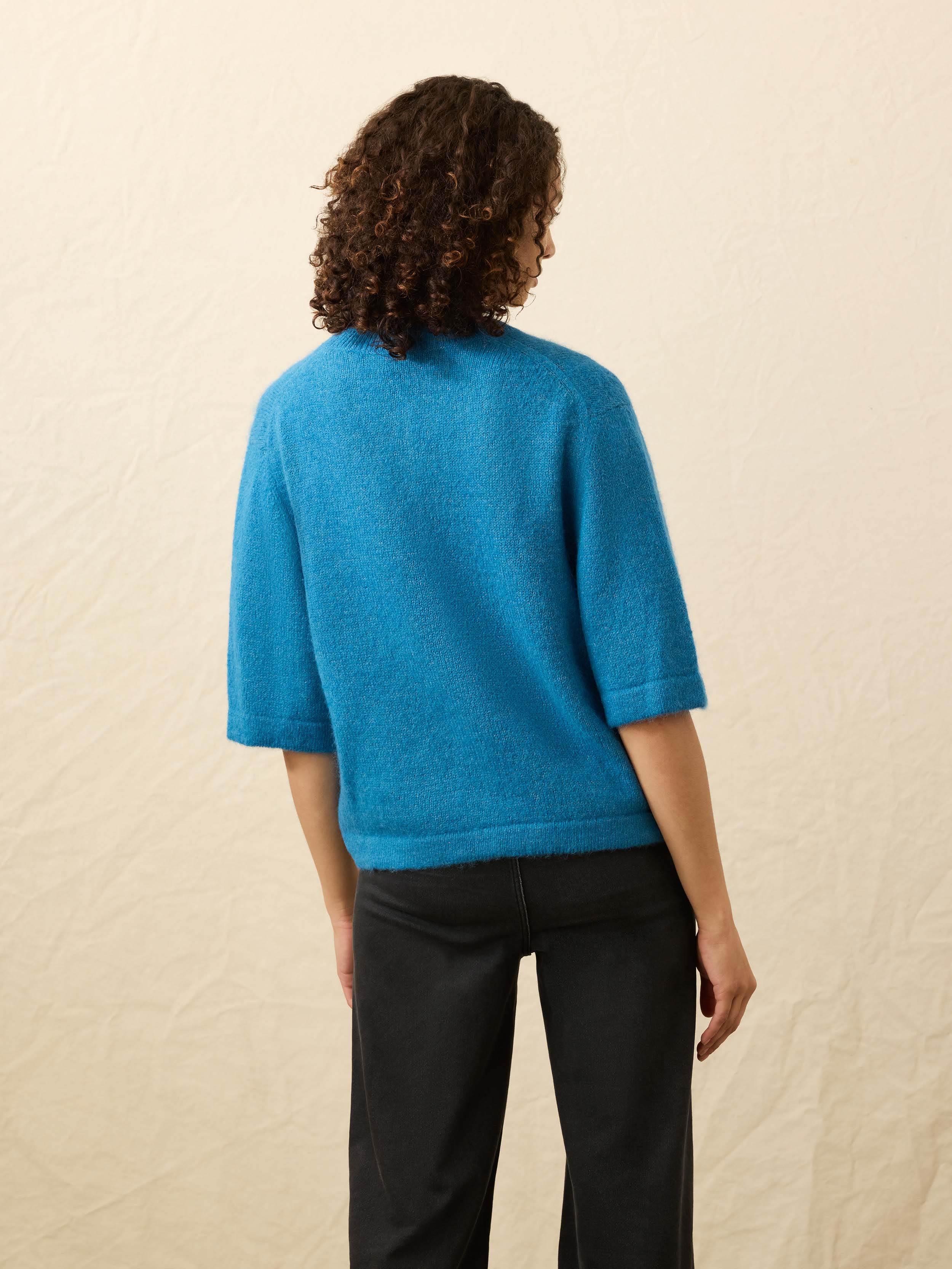 Apres Alpaca Cardigan - Blue Lights | Faherty Brand