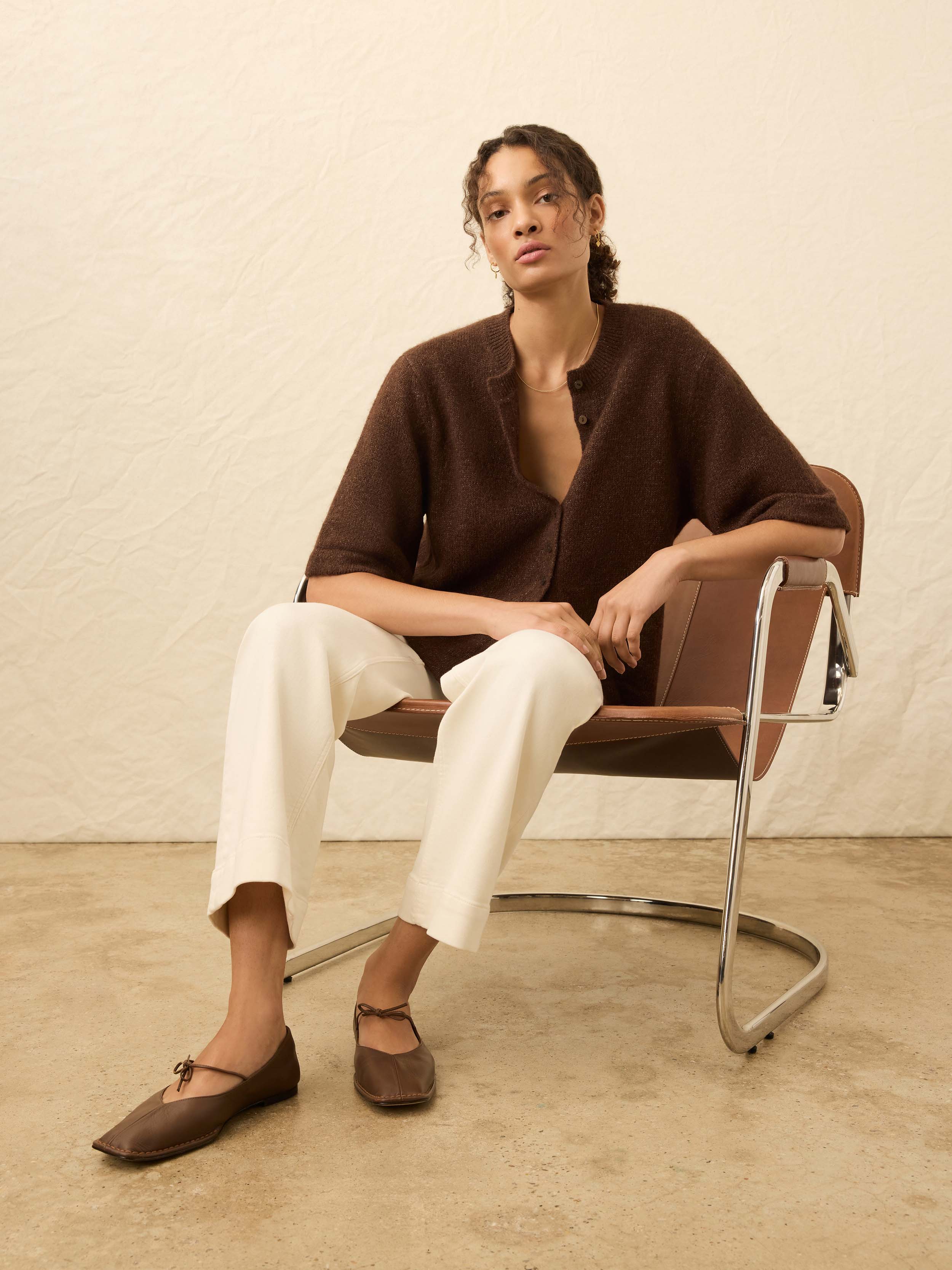 Apres Alpaca Cardigan - Walnut Brown | Faherty Brand