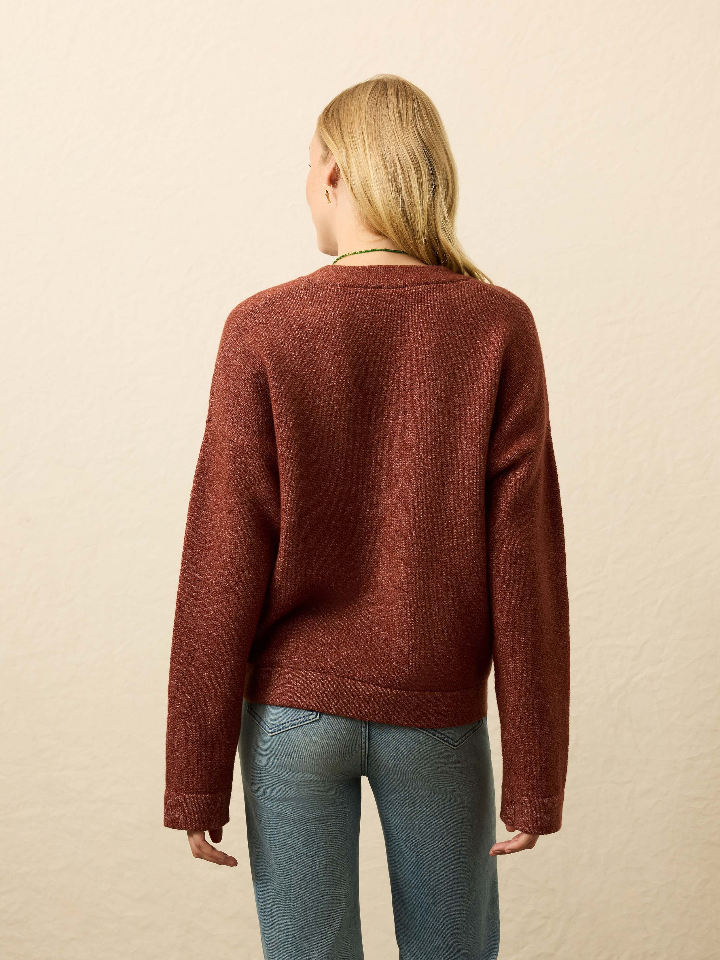 Jackson V-Neck Popover - Smoked Paprika | Faherty Brand
