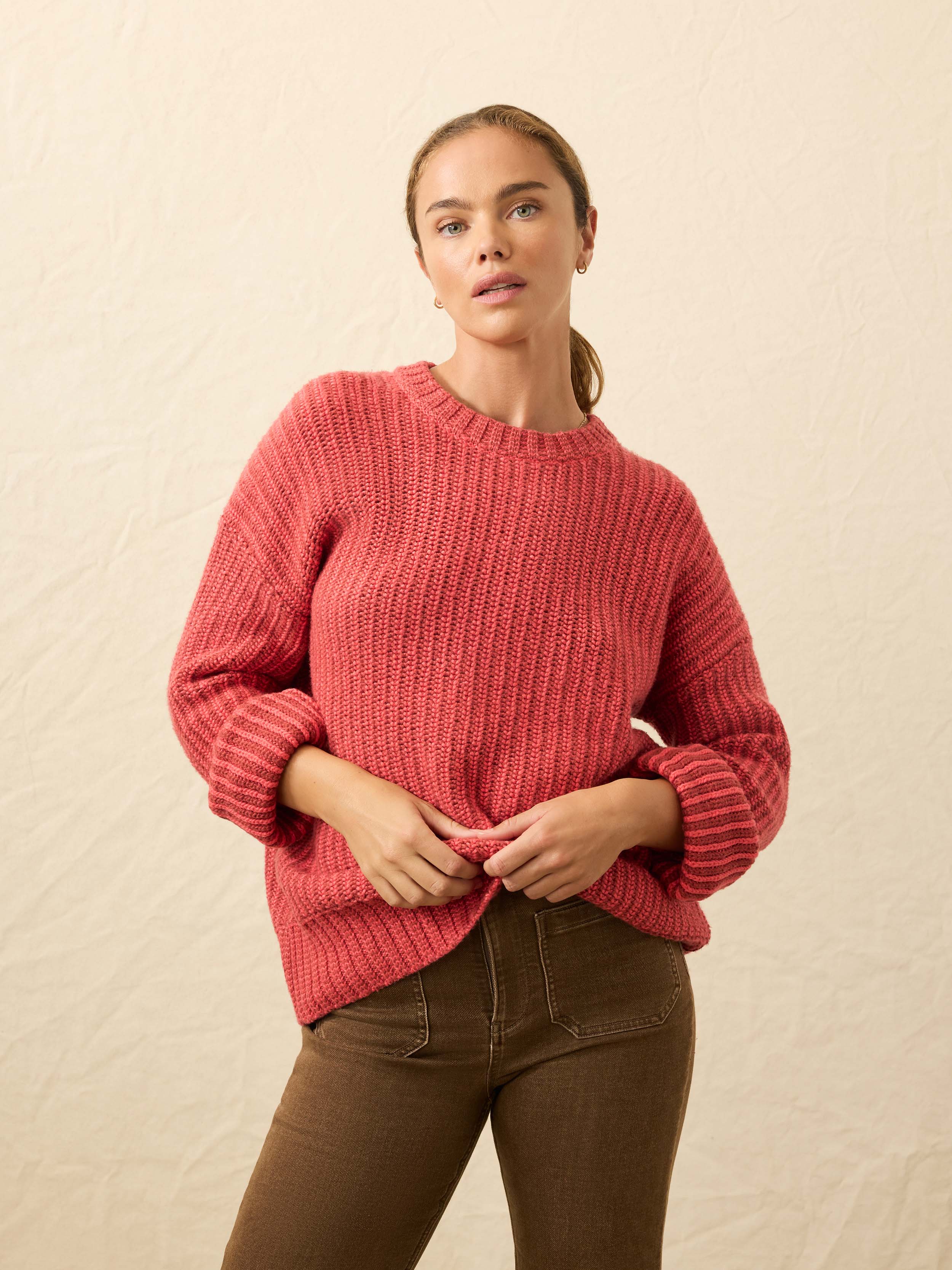 Heirloom Cotton  Relaxed Crew - Dubarry Stripe | Faherty Brand