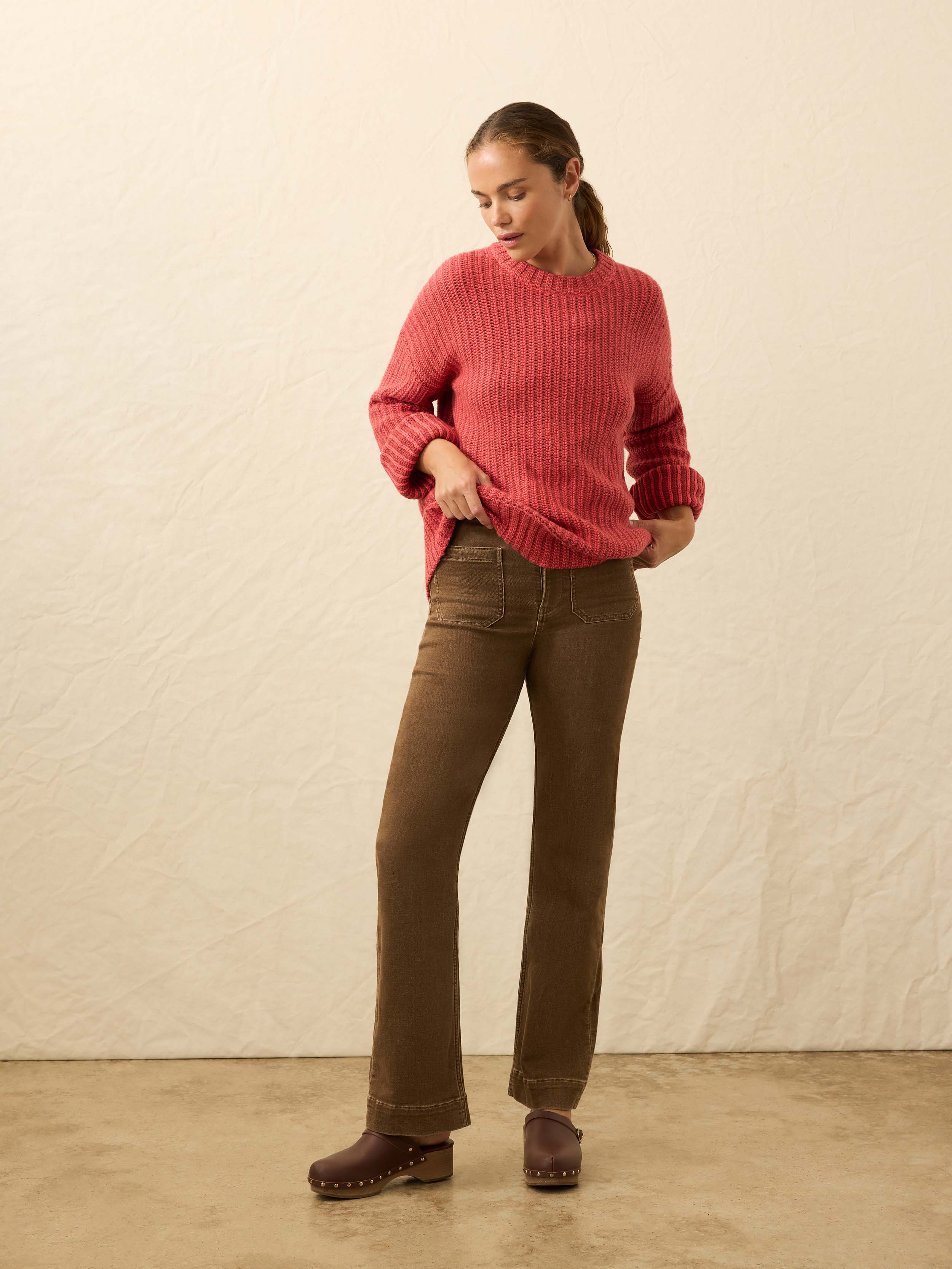 Heirloom Cotton  Relaxed Crew - Dubarry Stripe | Faherty Brand