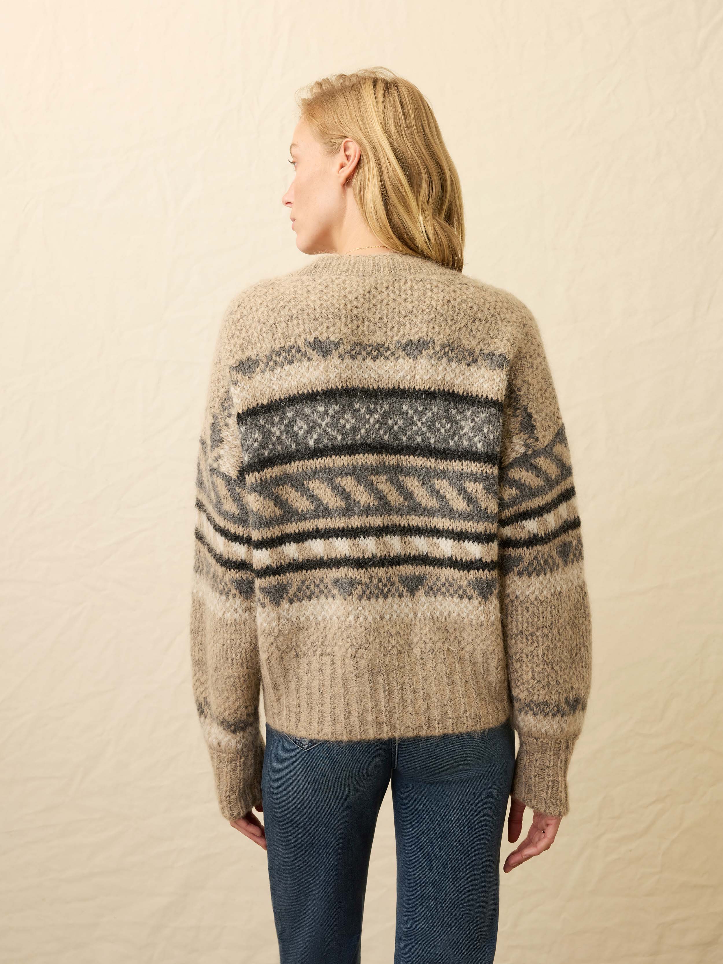 Snow Ridge Fairisle Cardigan - Cabin Heather | Faherty Brand