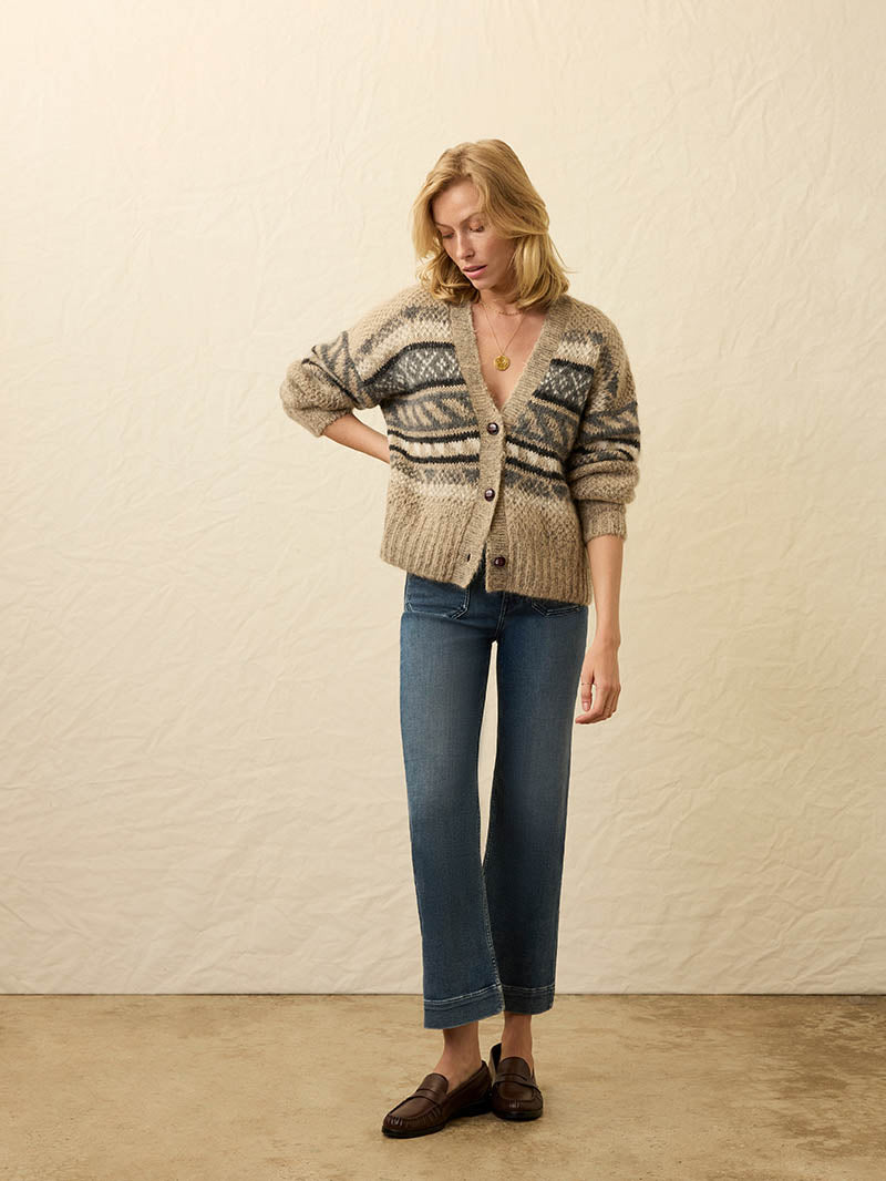 Snow Ridge Fairisle Cardigan - Cabin Heather | Faherty Brand