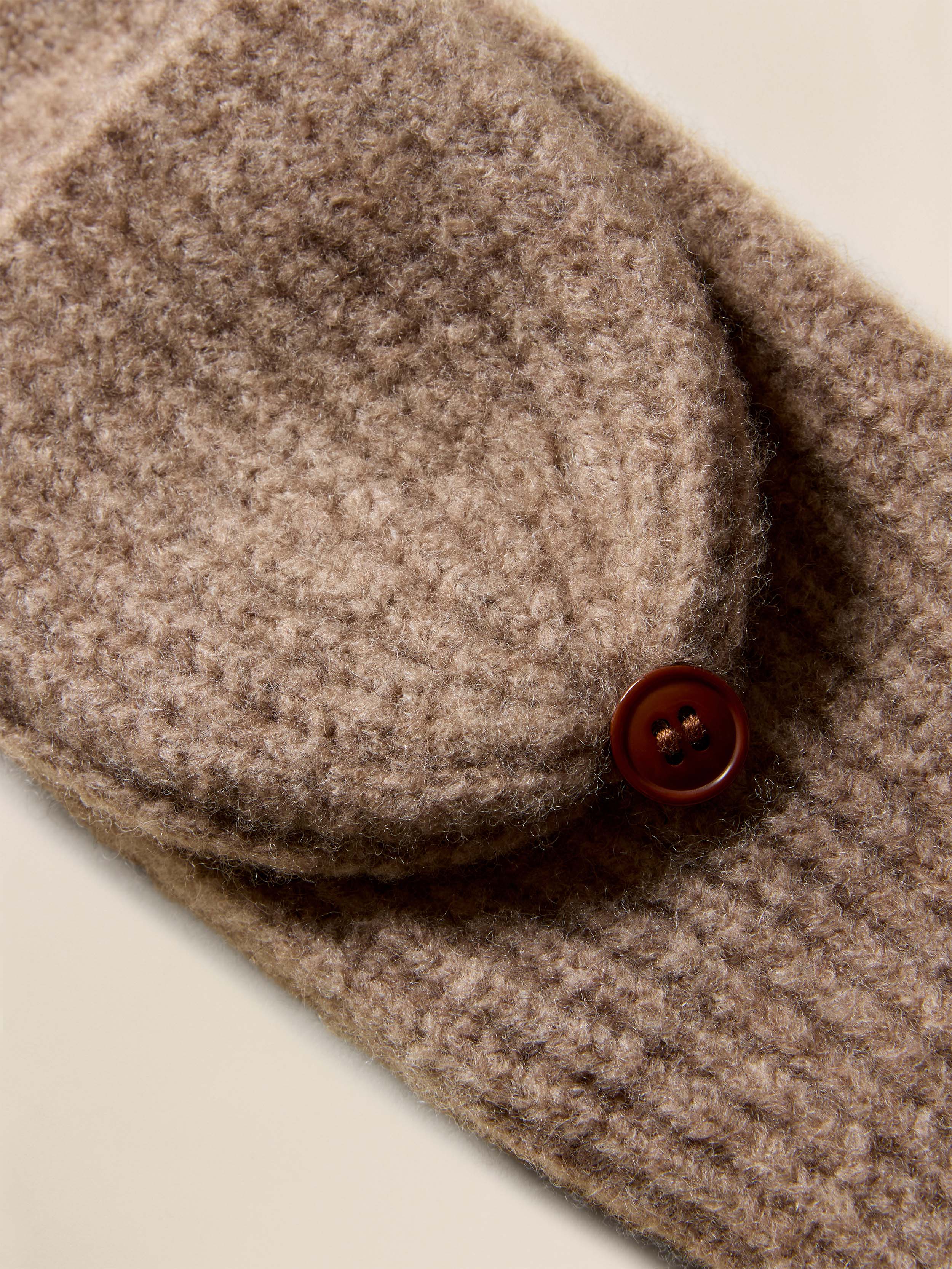 Alpaca Cozy Pop Top Mitten - Toffee | Faherty Brand