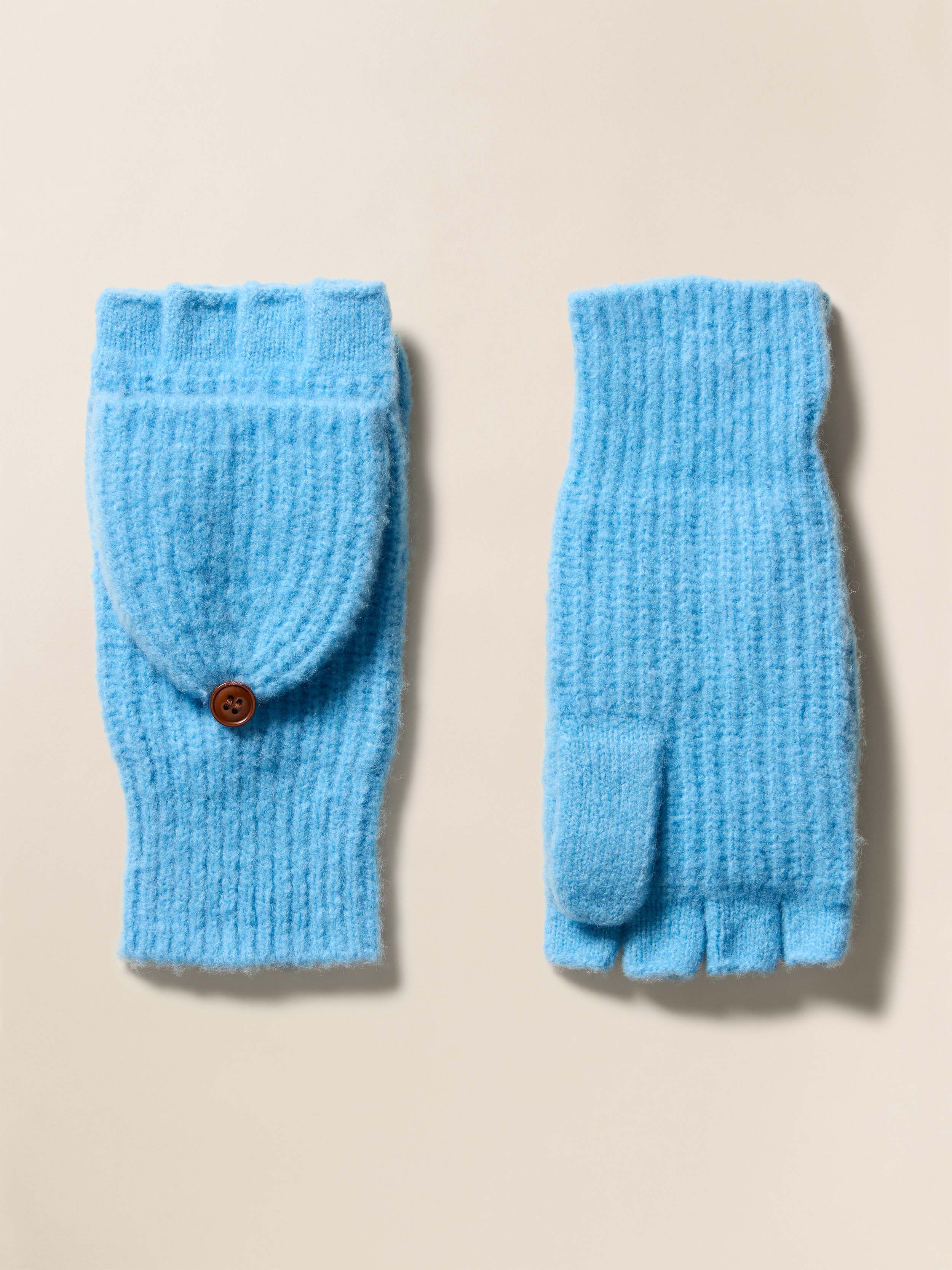 Alpaca Cozy Pop Top Mitten - Lake Blue | Faherty Brand