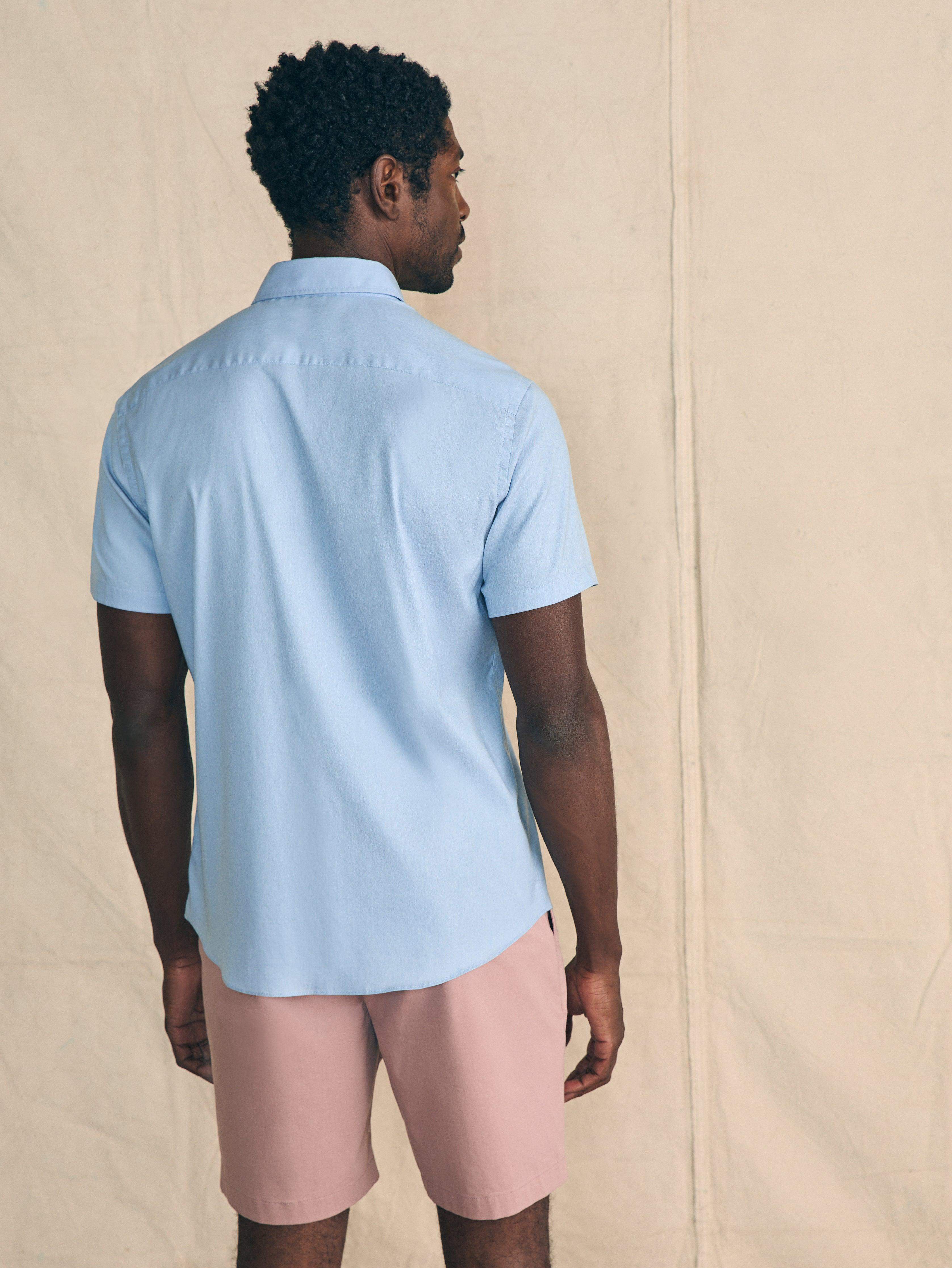 Short-Sleeve Movement Shirt - Atlantic Sky | Faherty Brand