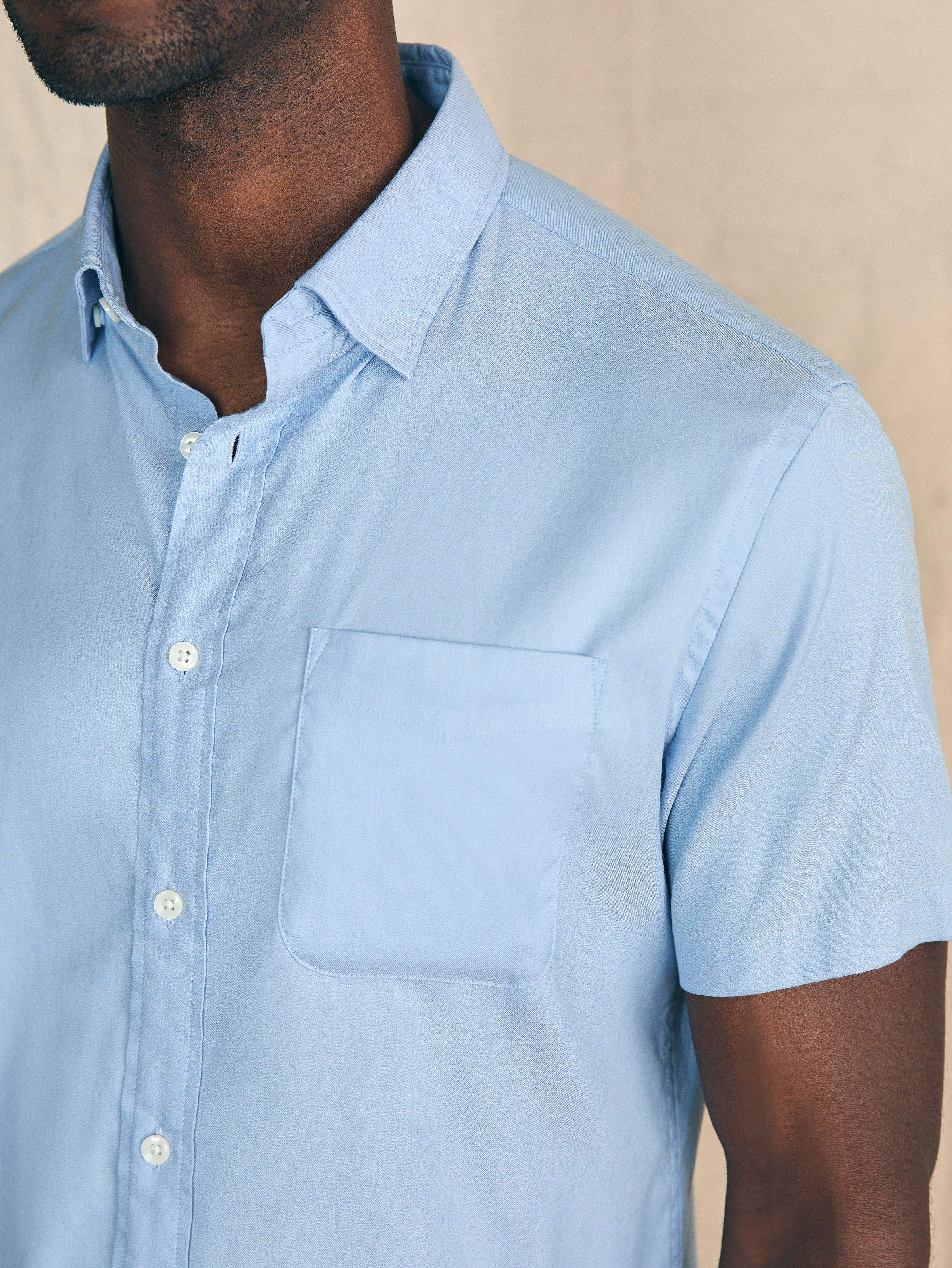 Short-Sleeve Movement Shirt - Atlantic Sky | Faherty Brand