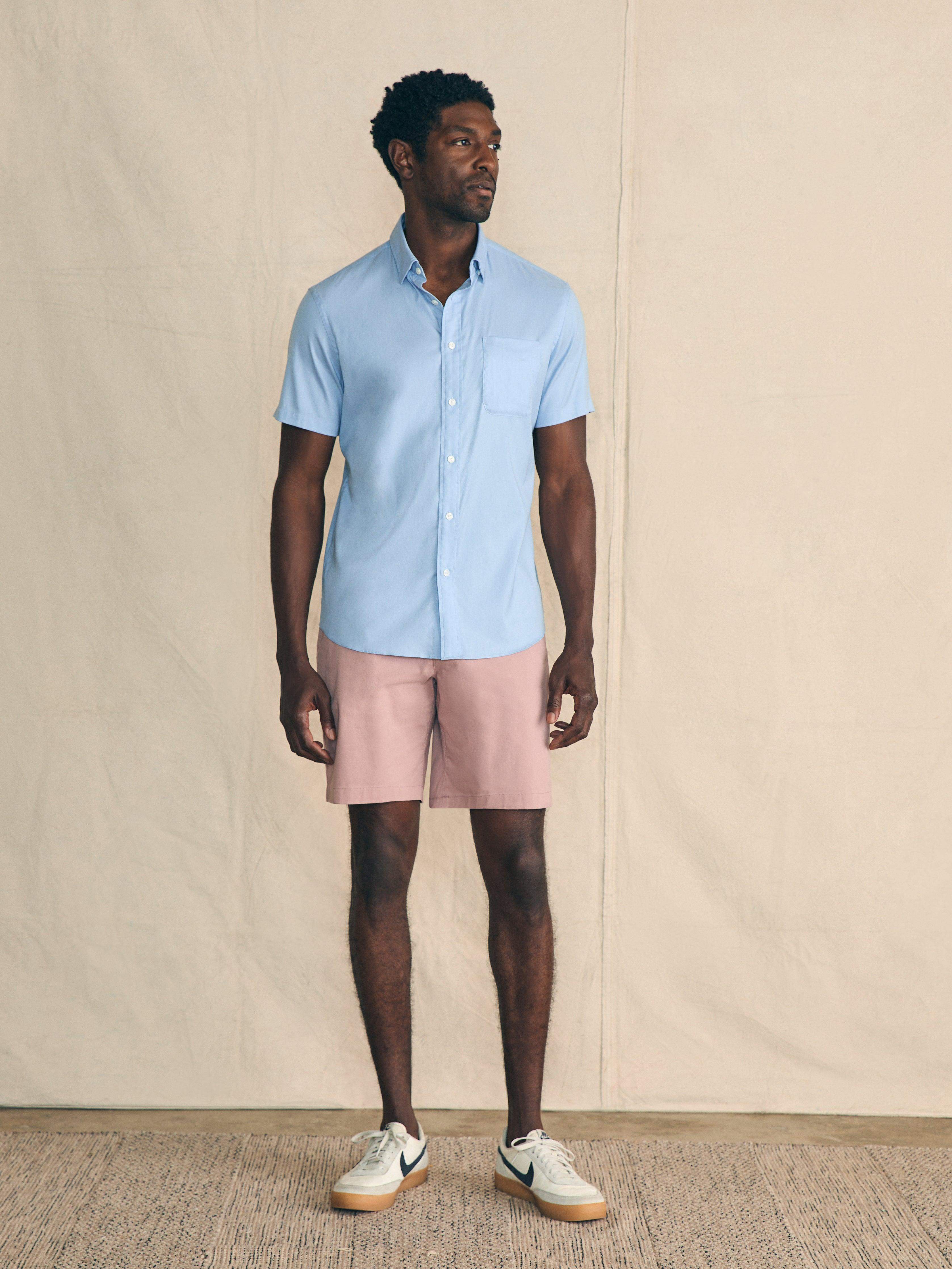 Short-Sleeve Movement Shirt - Atlantic Sky | Faherty Brand