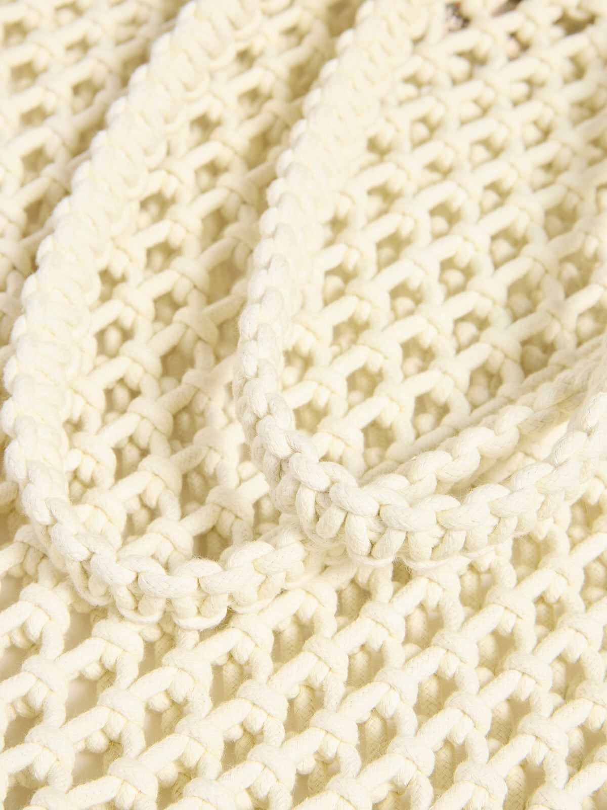 Sunwashed Macrame Tote - Cream, image 2 of 2