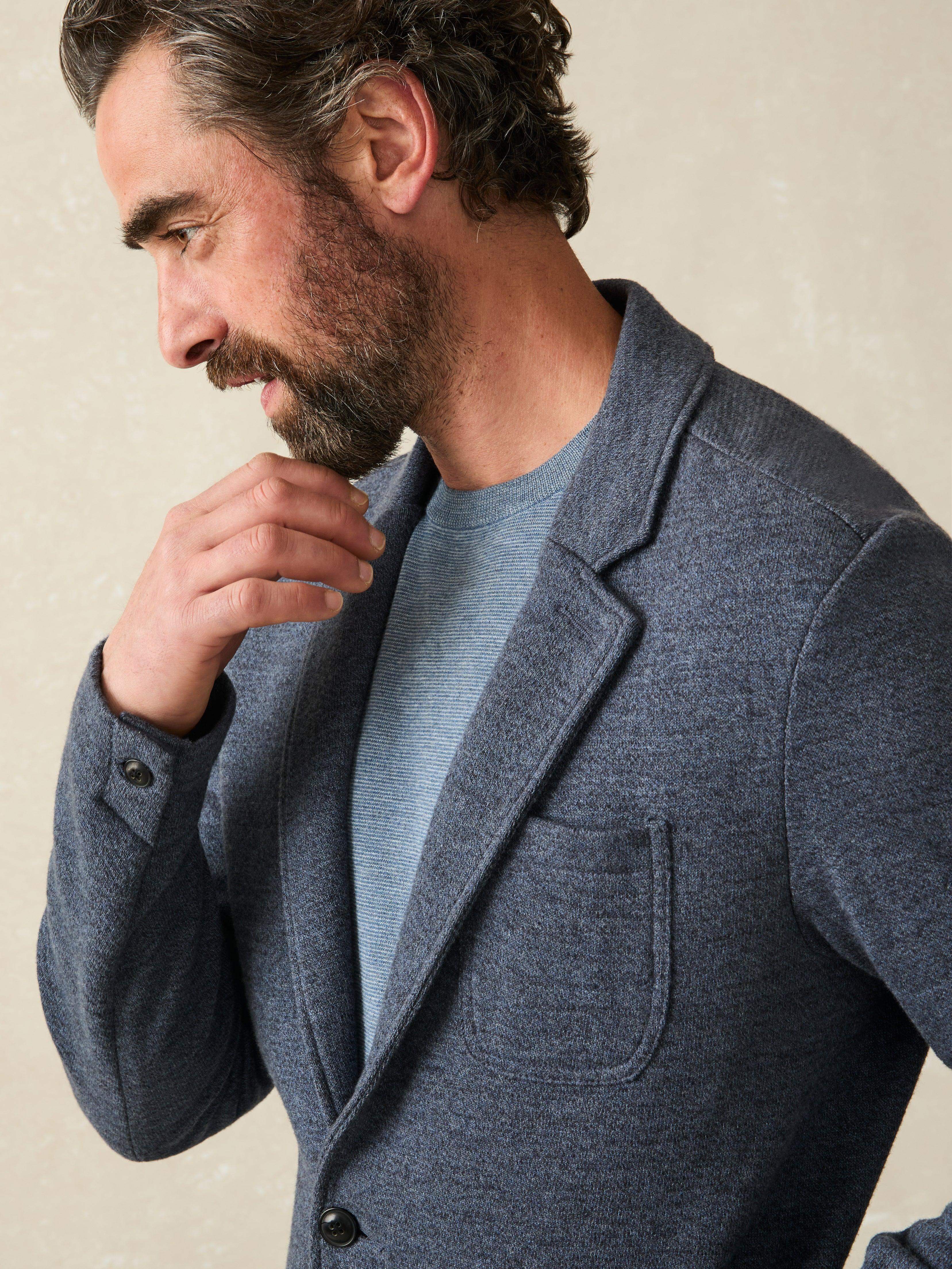 Inlet Knit Blazer (Short) - Deep Navy Melange | Faherty Brand