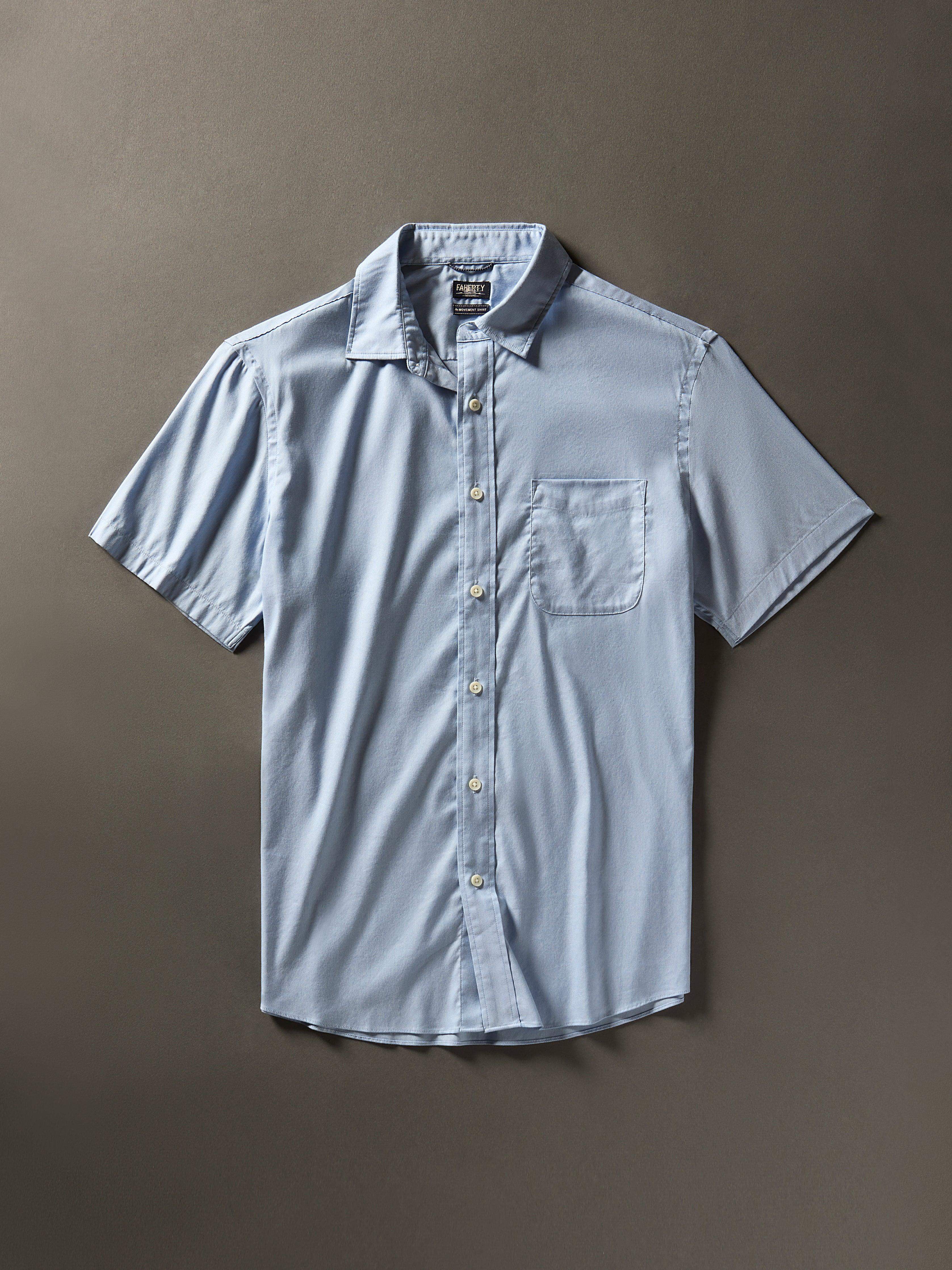 Short-Sleeve Movement Shirt - Atlantic Sky | Faherty Brand