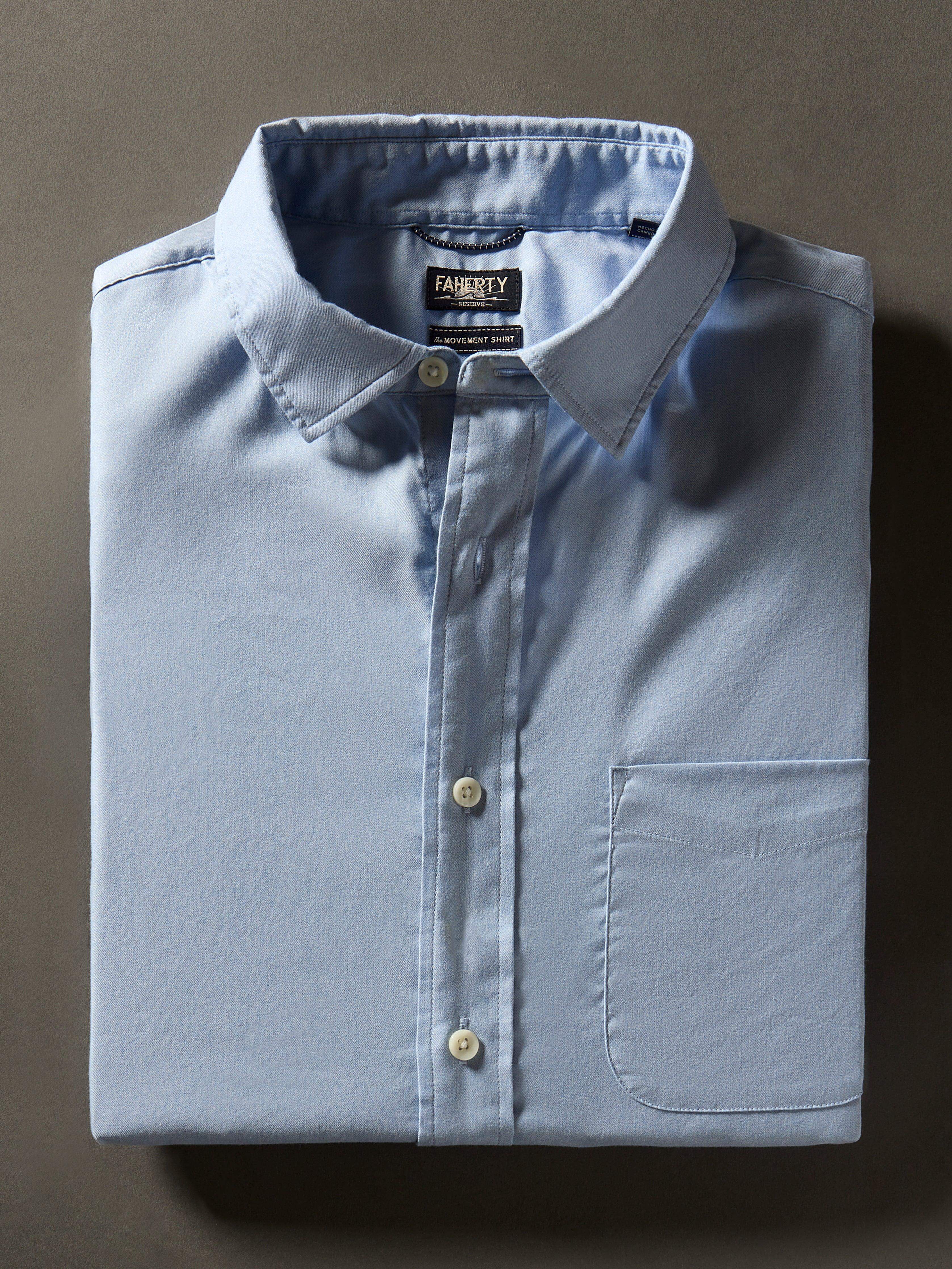 Short-Sleeve Movement Shirt - Atlantic Sky | Faherty Brand