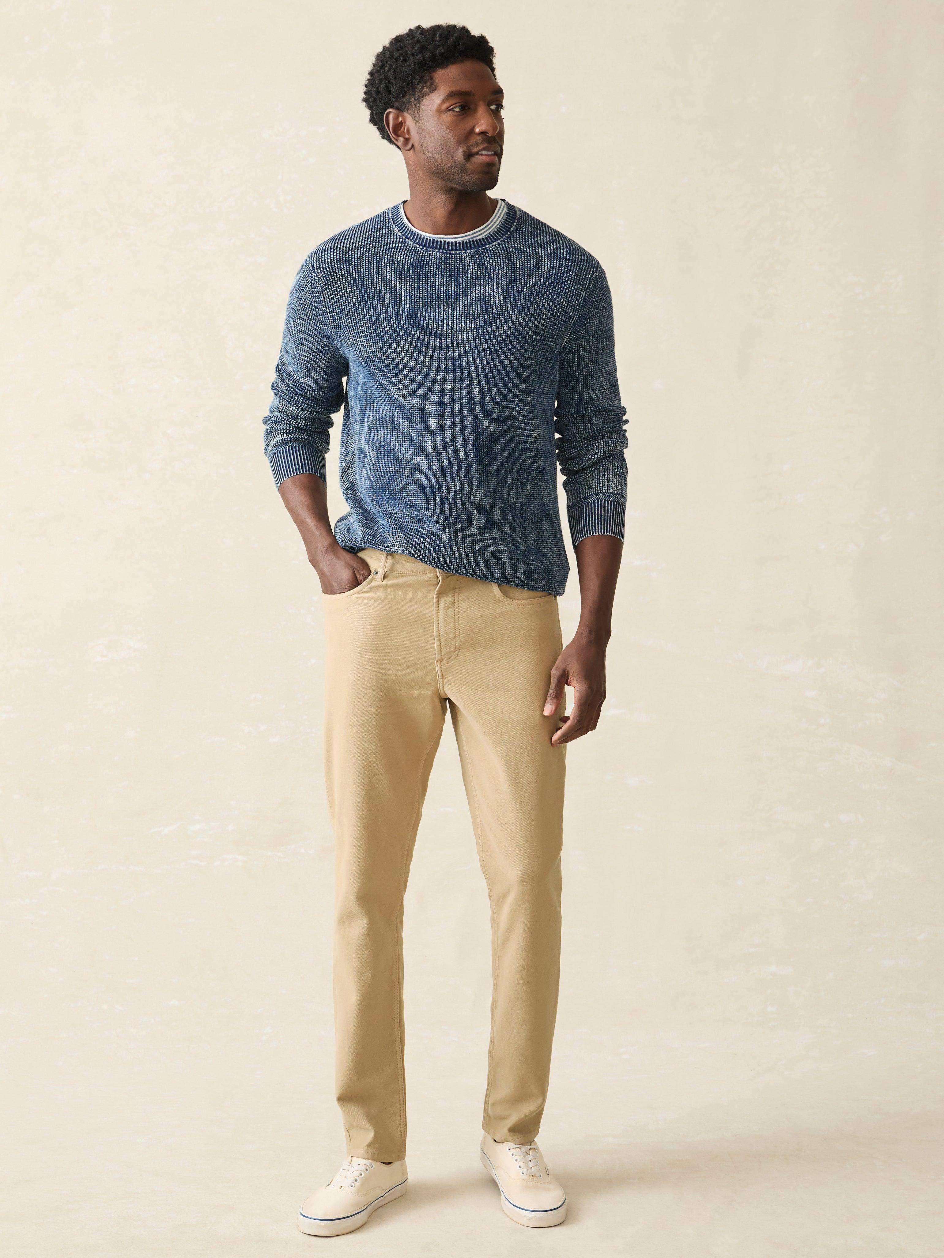 Stretch Terry 5-Pocket Pant - Desert Khaki | Faherty Brand