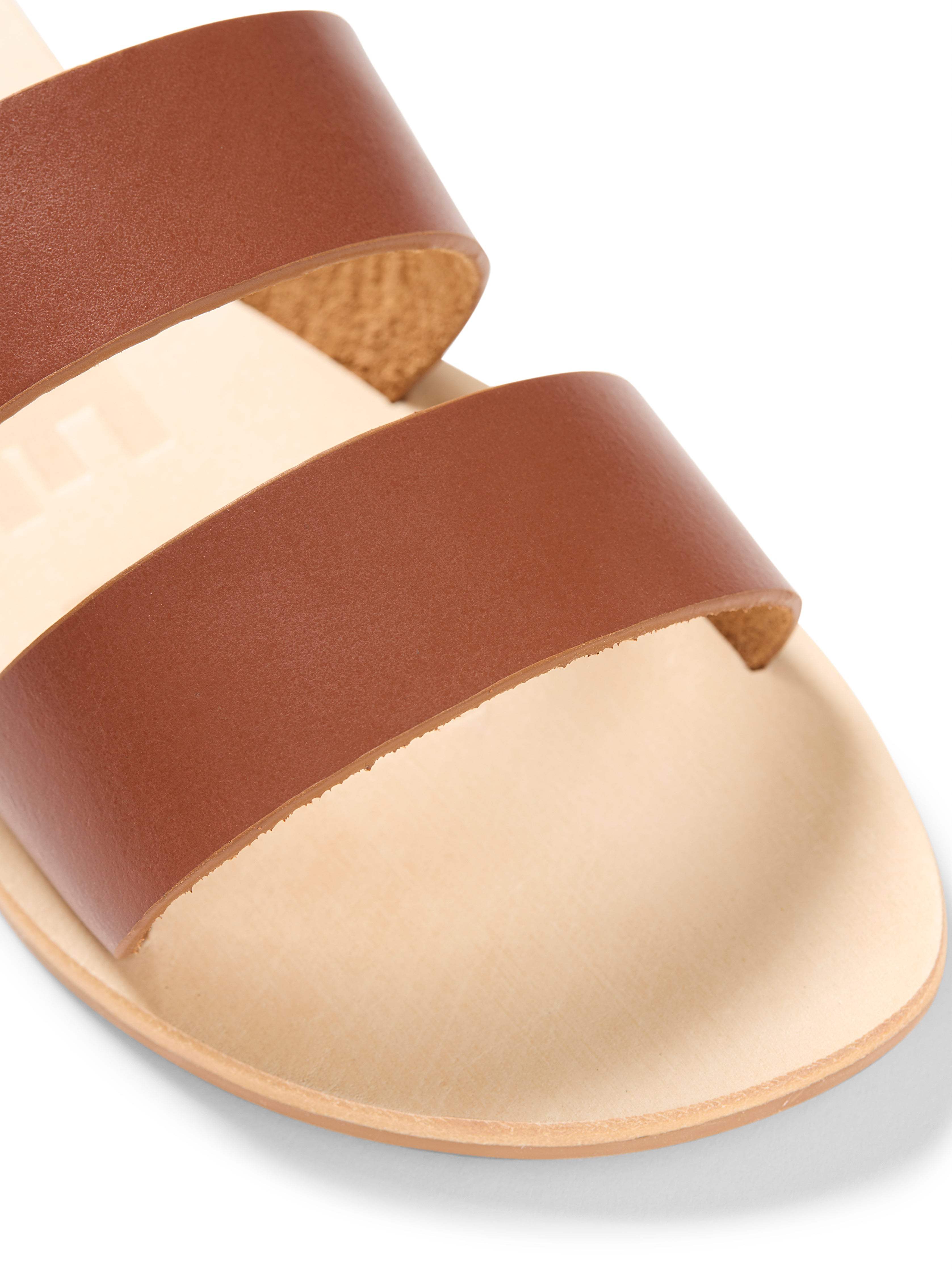 Manebi Leather Two Strap Sandal - Tan | Faherty Brand