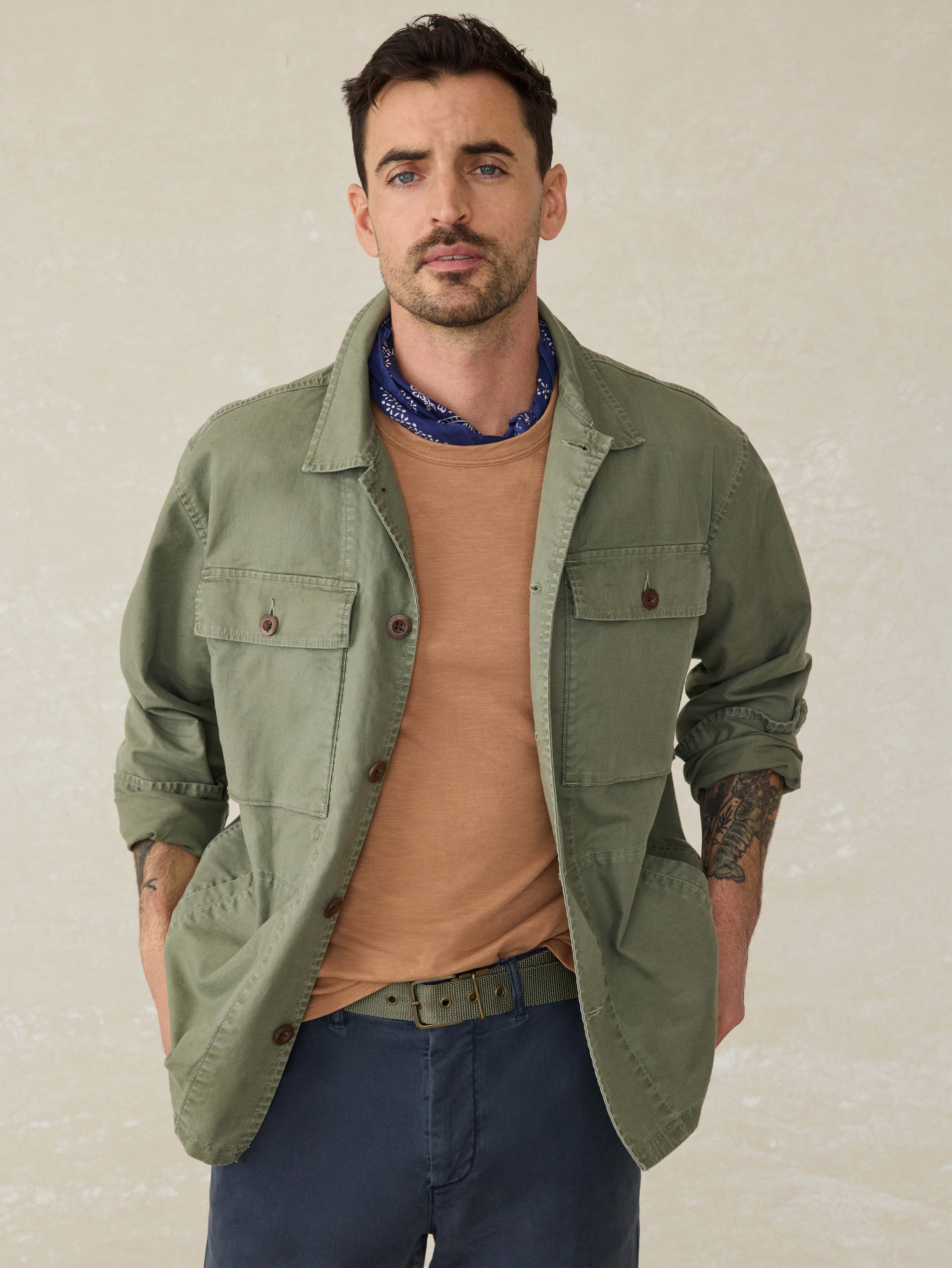 Commander Shirt Jacket - Spring Forest | Faherty Brand