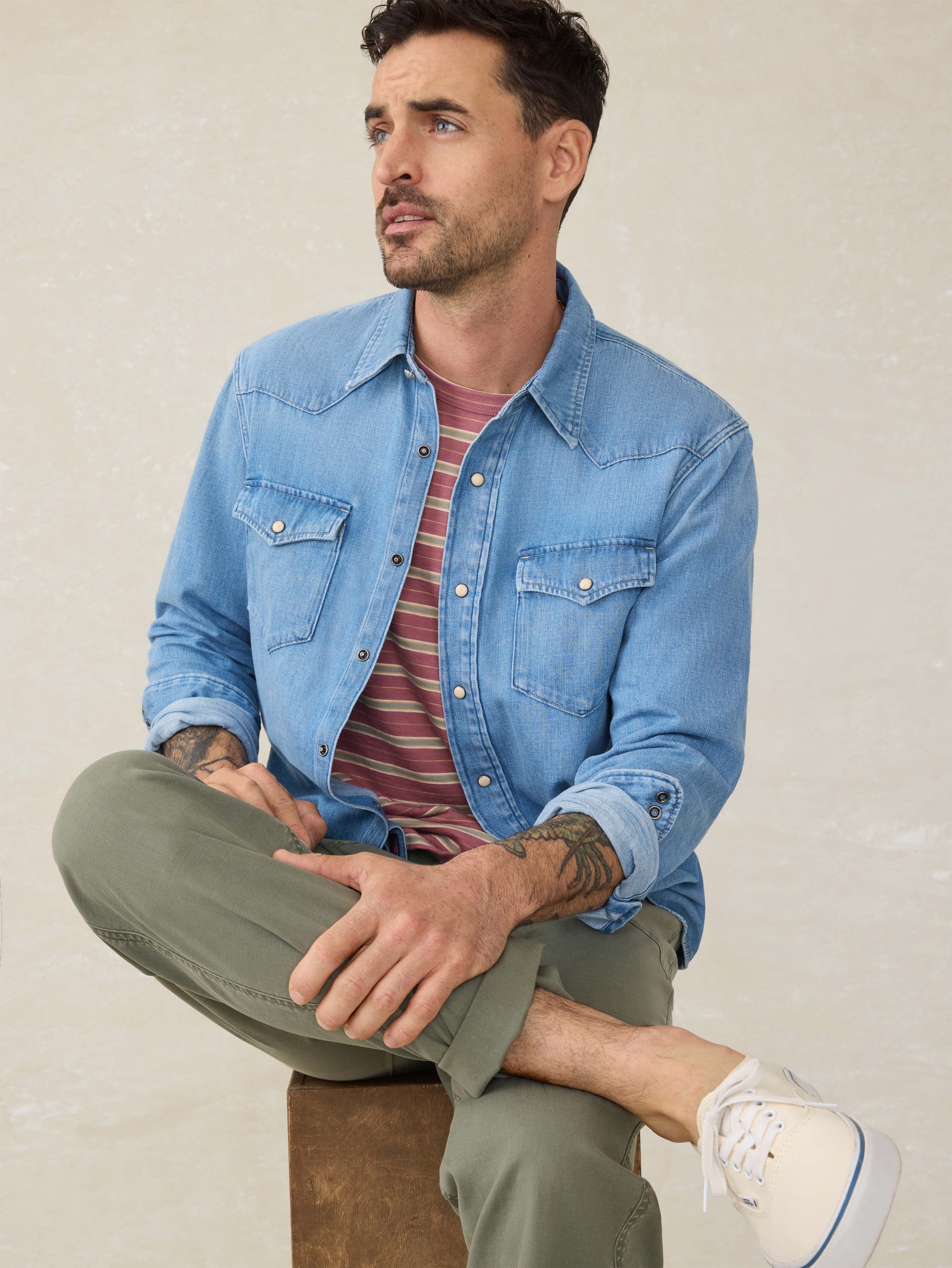 The Western Shirt - Glacier Bay Wash | Faherty Brand