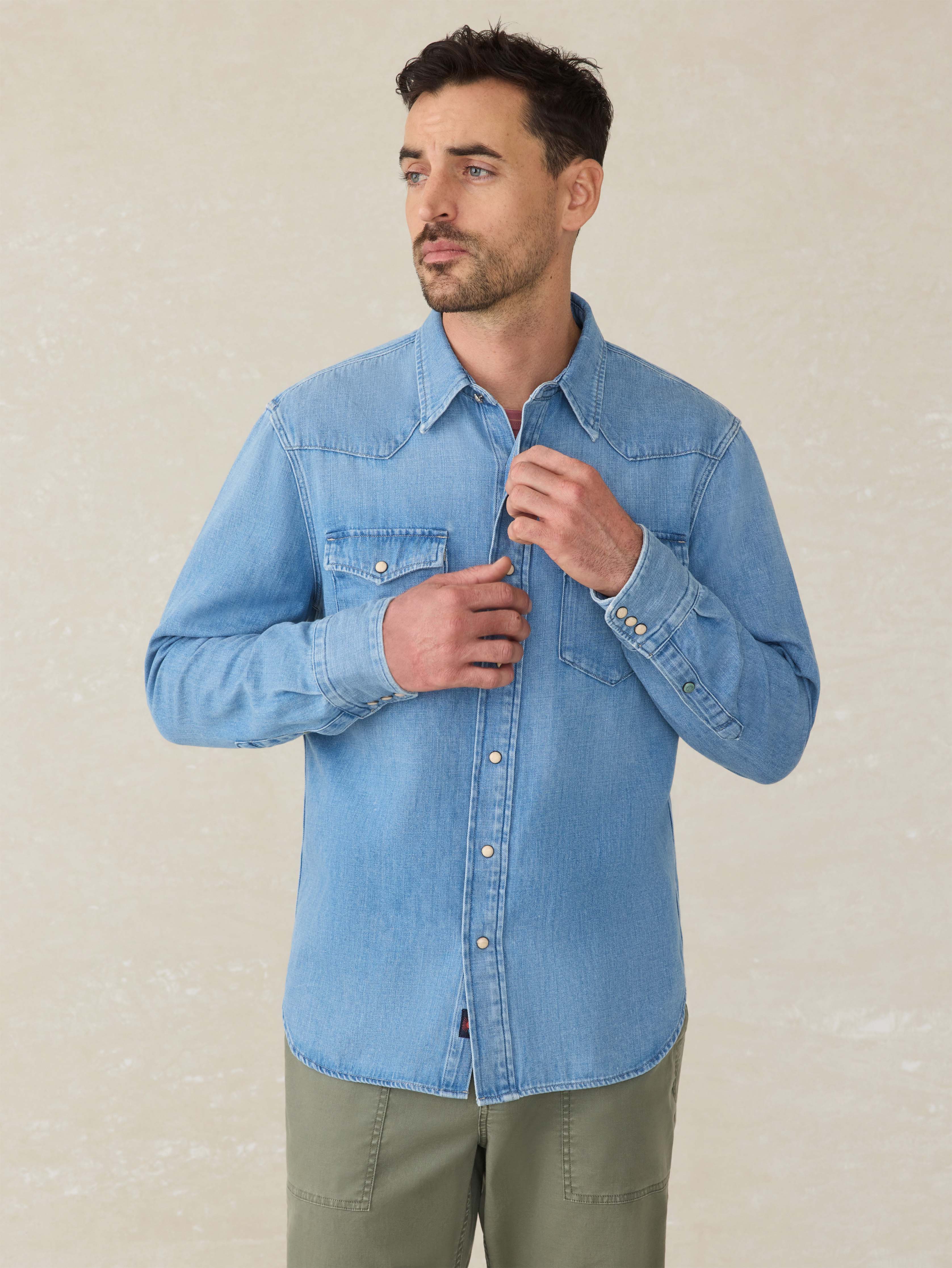 The Western Shirt - Glacier Bay Wash | Faherty Brand