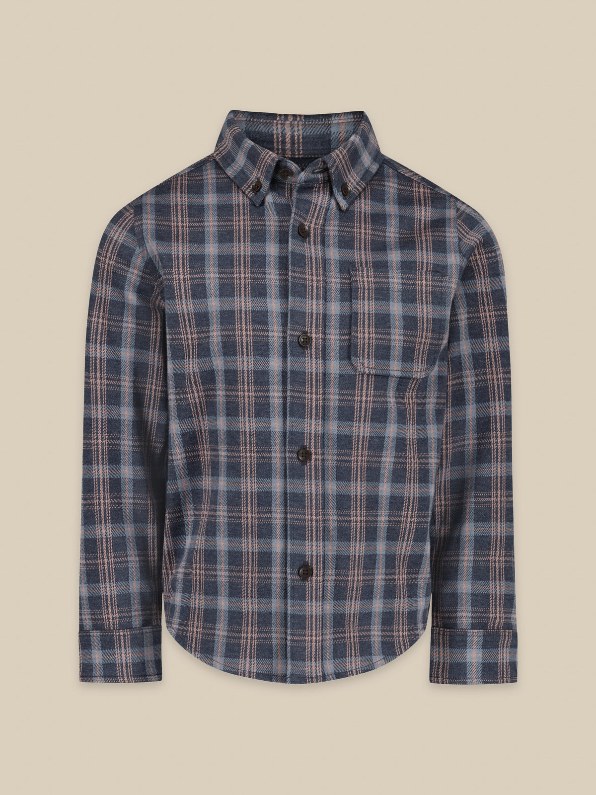 Little Kids Coastline Knit Shirt - Crestwood River Plaid, image 6 of 6