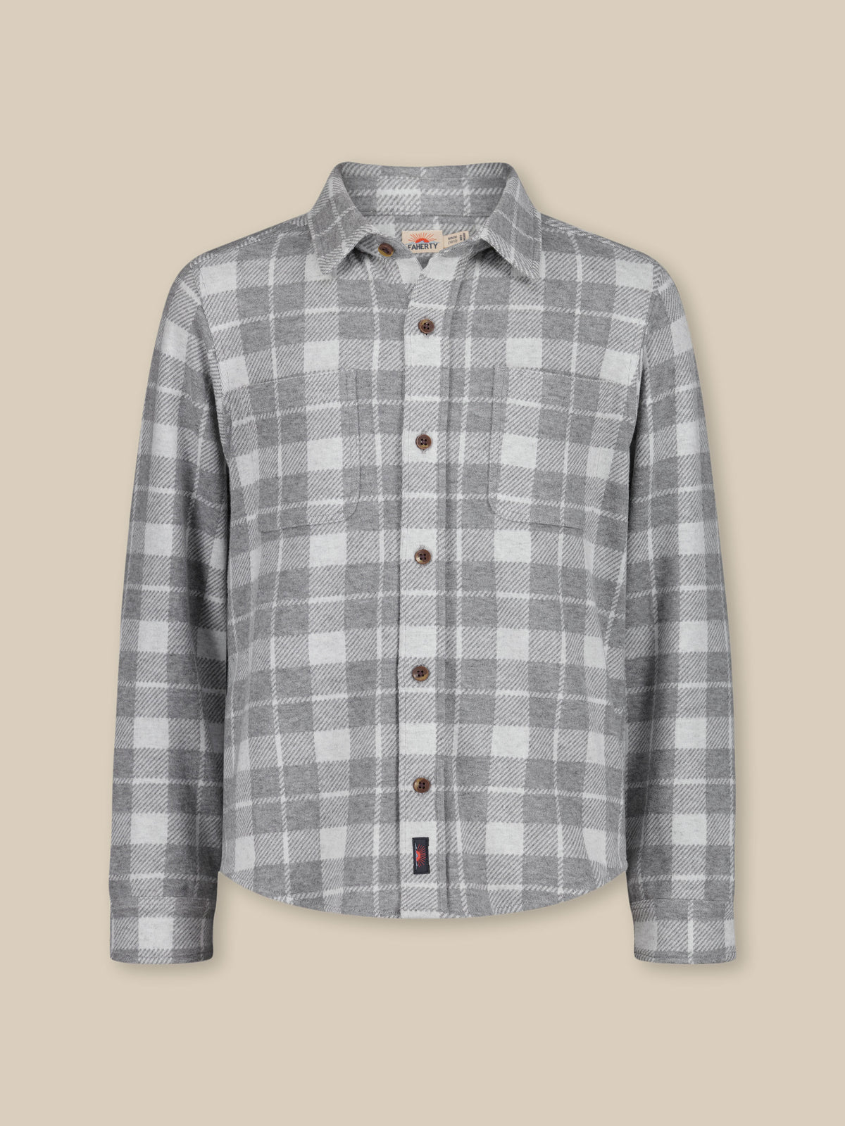 A light grey plaid button up shirt , image 7 of 7