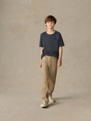 Big Kids Stretch Terry 5-Pocket Pant - Desert Khaki