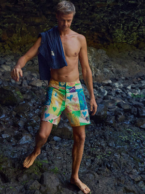 Faherty x Quiksilver Boardshort - Sunshine Coast Tile