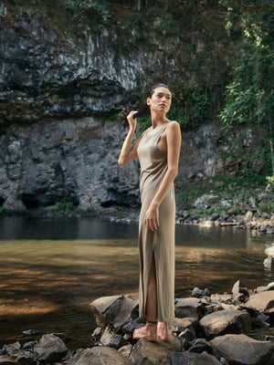 Cotton Hemp Tank Dress - Desert Husk